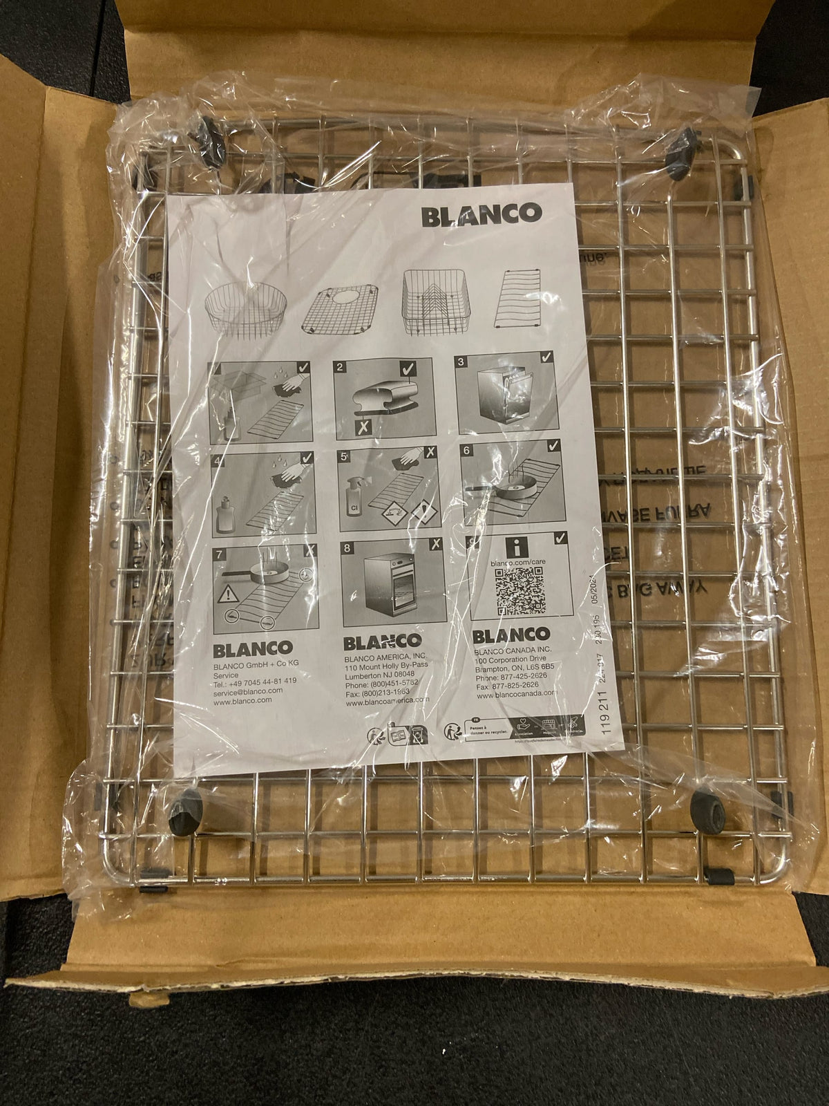 Blanco 221008 Stainless Steel Basin Rack for Diamond 50/50 Double Bowl Sinks - Left Bowl - Stainless Steel
