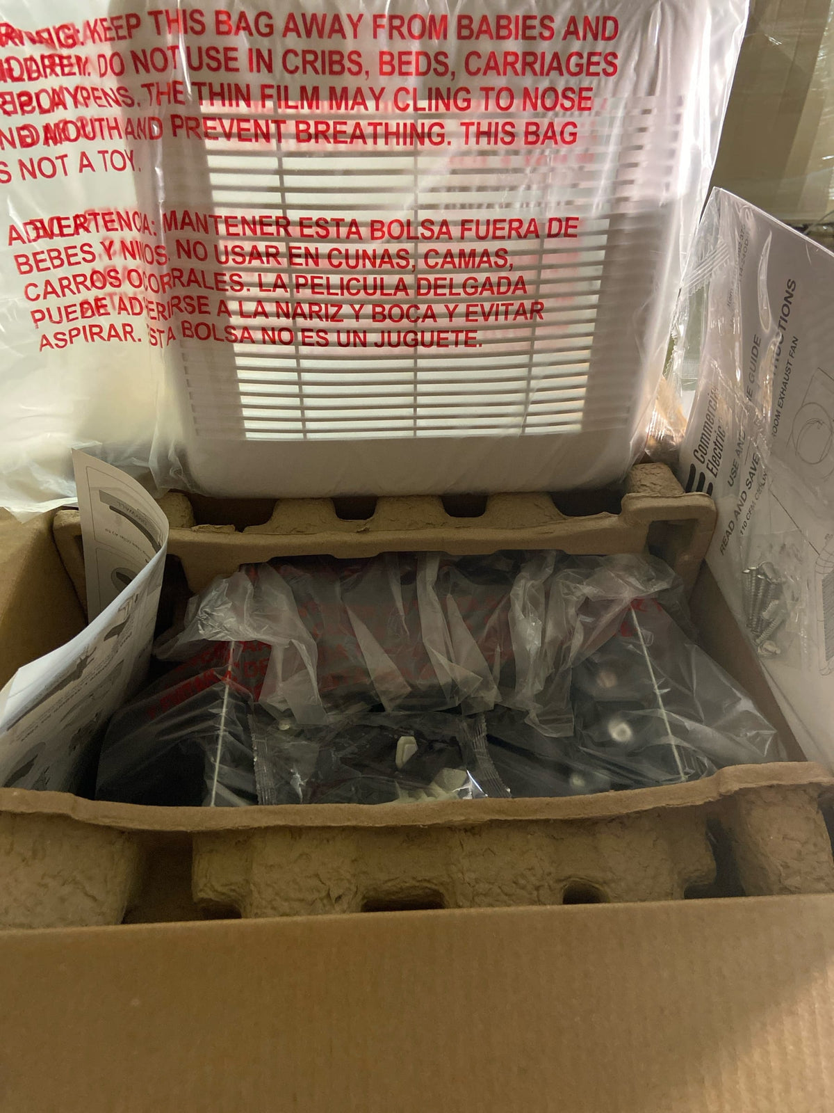 Commercial electric BPT14-24OD-H 110 CFM 1.5 Sone Bathroom Exhaust Fan with Humidity Sensing