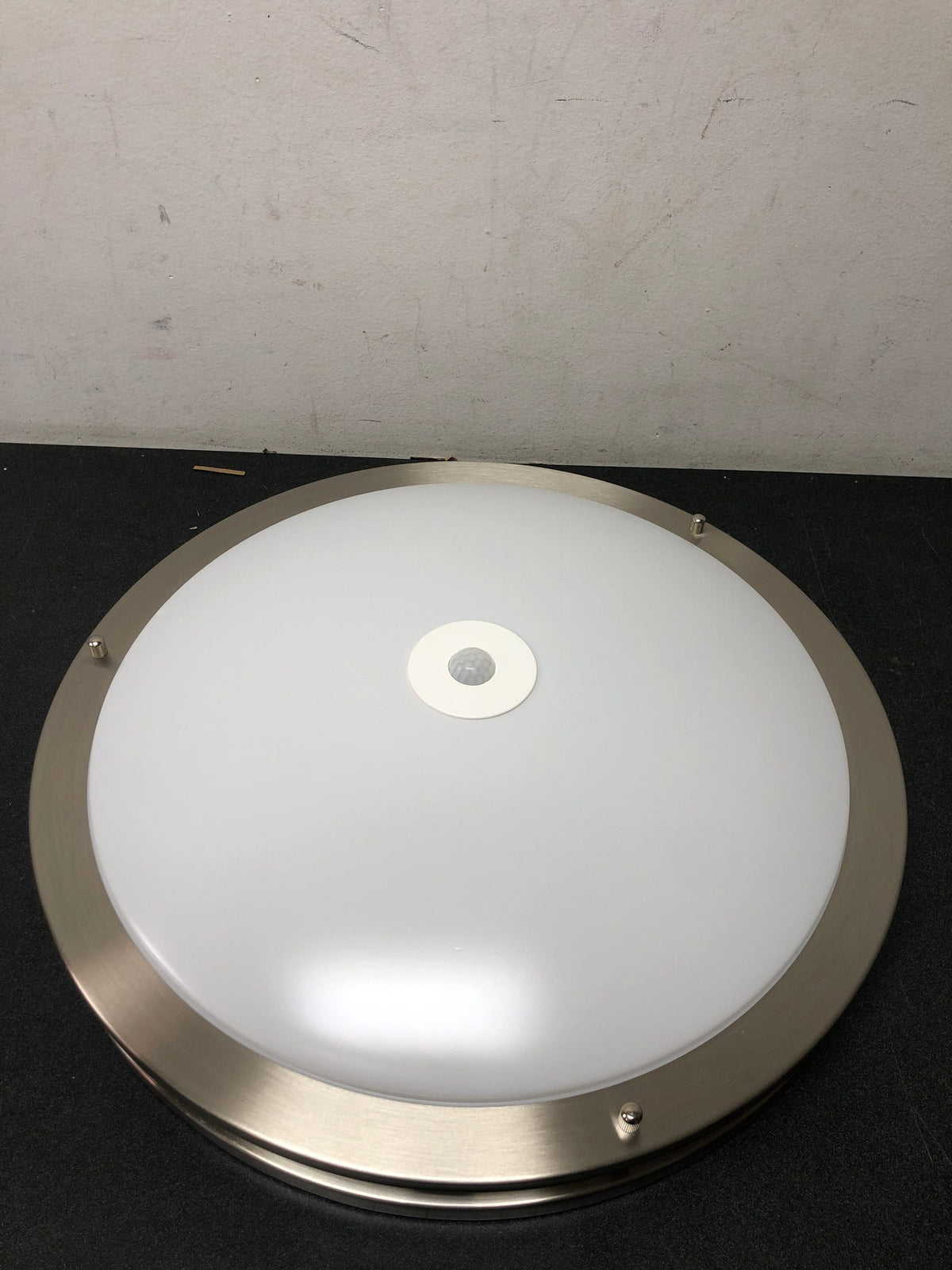 Ledvance 62413 16 in. Brushed Nickel Selectable LED Flush Mount with Motion Sensor and Battery Backup