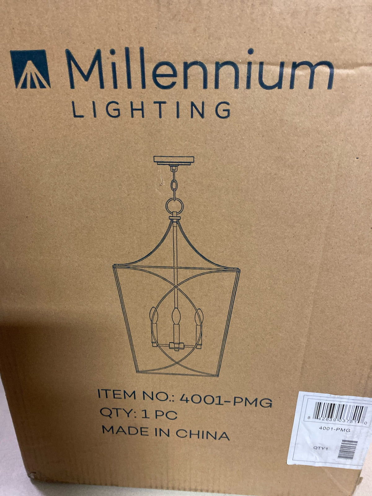 Millennium Lighting 4001-PMG Tracy 4 Light 12" Wide Taper Candle Style Chandelier - Painted Modern Gold