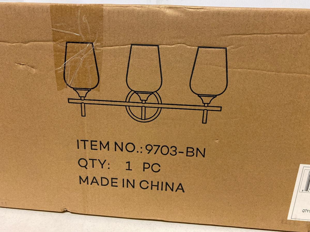 Millennium Lighting 9703-BN Ashford 3 Light 22" Wide Bathroom Vanity Light - Brushed Nickel