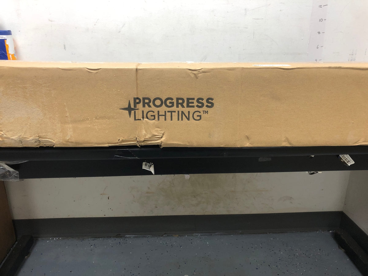 Progress lighting P300210-009-30 Phase 2.1 LED Collection 48" Brushed Nickel White Shade Modern Bath Vanity Light