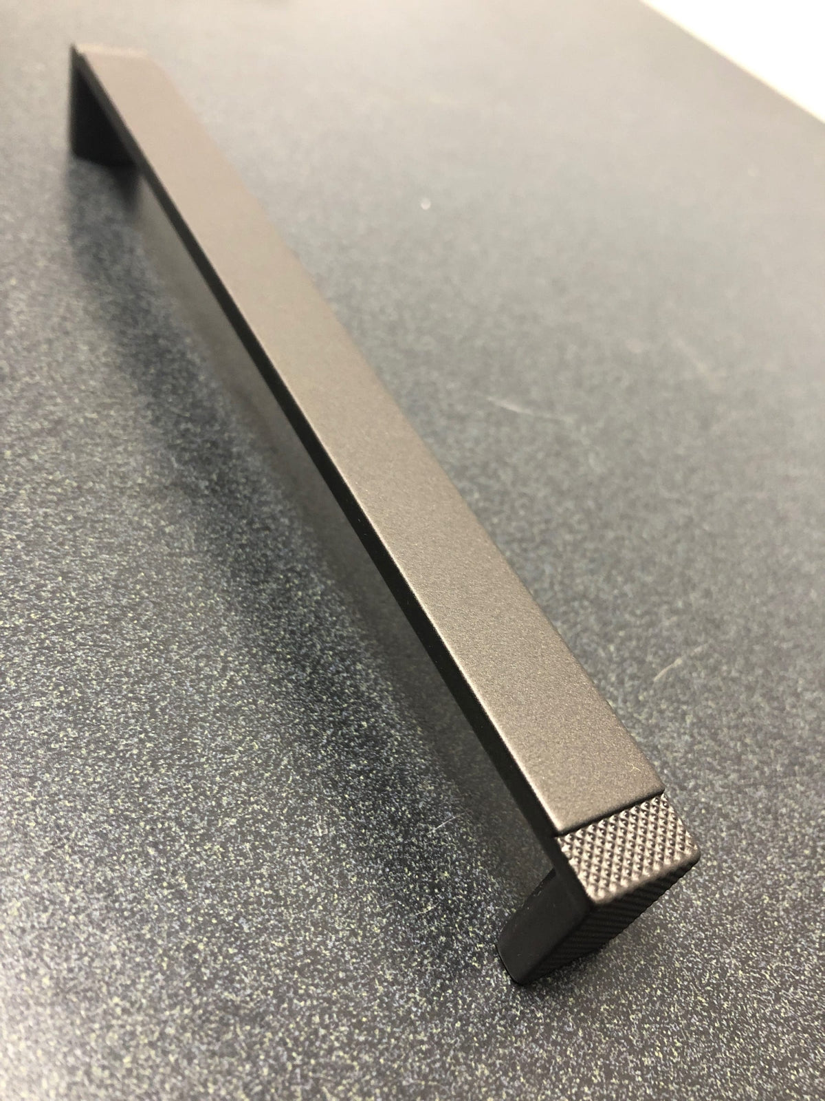 Schaub and Company 20017-GM Quadrato 192mm (7-9/16") Center to Center Modern Industrial Cabinet Handle Cabinet Pull - Made in Italy - Gun Metal