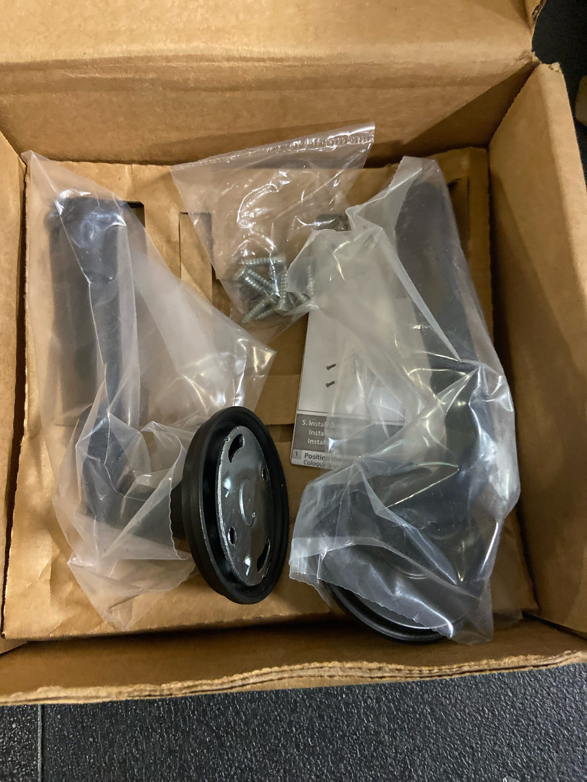 Emtek 8510MEUS19 Dummy, Watford Rosette, Merrimack Lever, US19