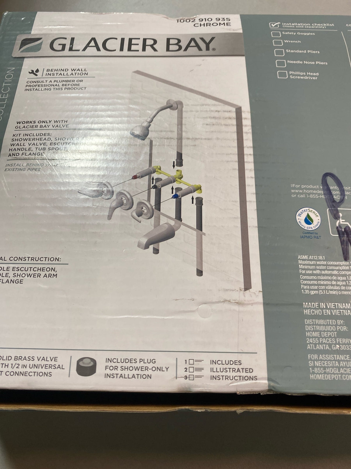 Glacier Bay Aragon 3-Handle 1-Spray Tub and Shower Faucet in Chrome (Valve Included)
