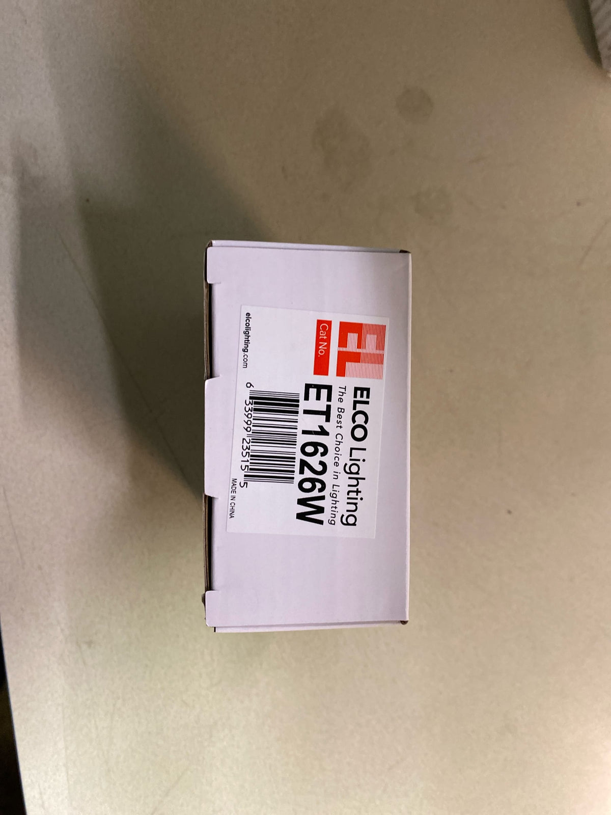 Elco ET1626W Bowen H-Track 5-1/8" Tall Track Head - White