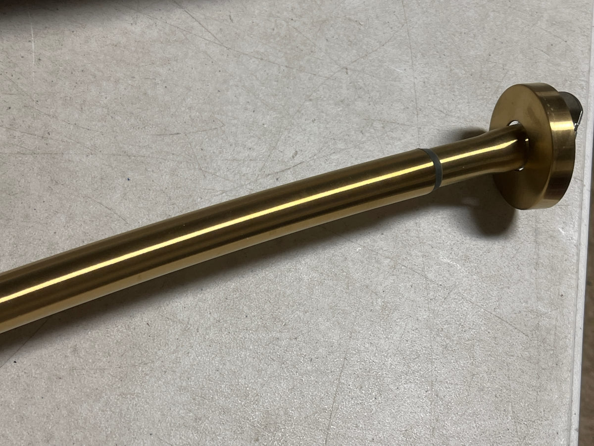 Kohler K-9351-2MB Expanse 60" - 72" Adjustable Curved Shower Rod with Contemporary Design - Vibrant Brushed Moderne Brass