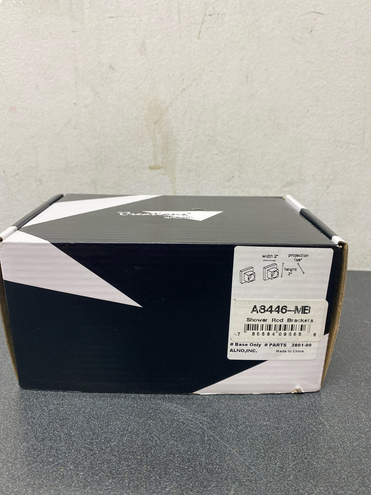 Alno A8446-MB Contemporary II Shower Rod Flange Set - Matte Black