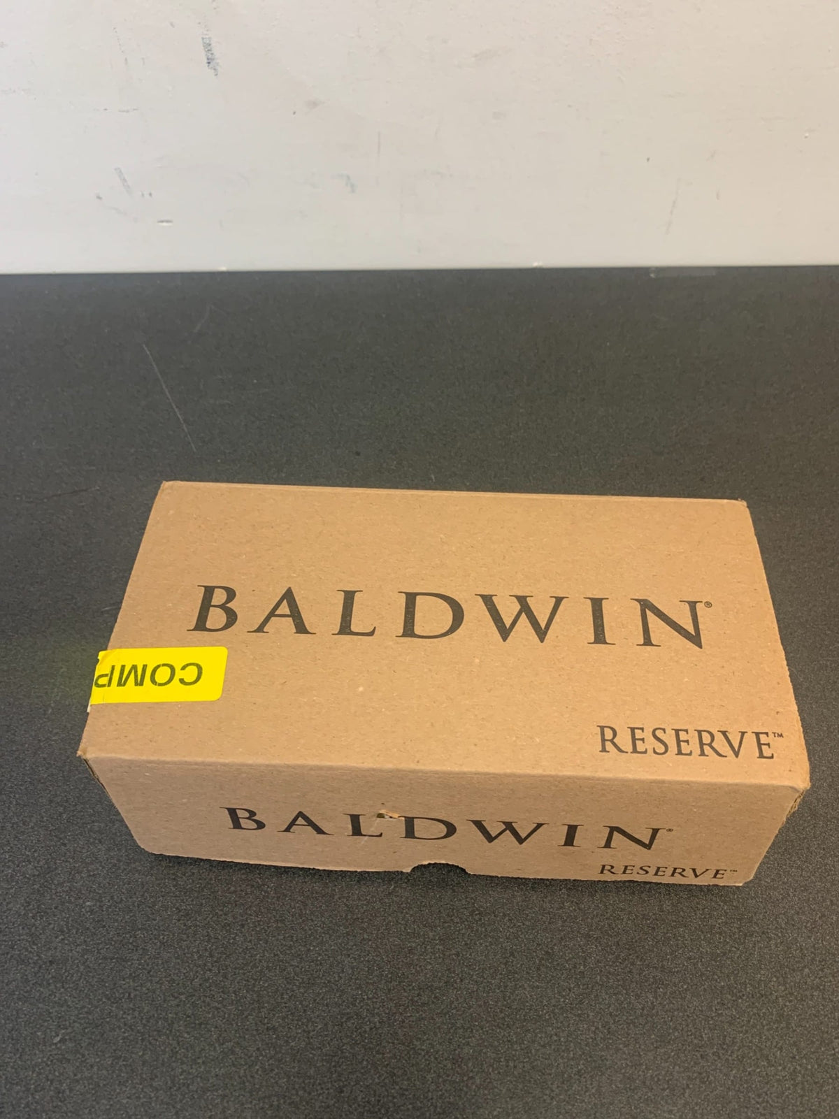 Baldwin ENCONCRR150 Modern Single Cylinder Keyed Entry Door Knob Set with Modern Round Rose from the Reserve Collection - Satin Nickel