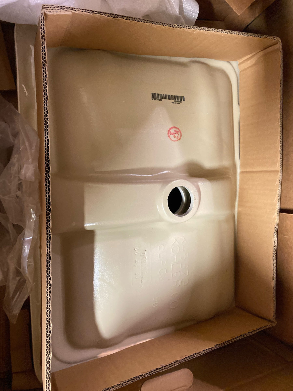 Kohler K-5373-96 Vox 22-5/8" Rectangular Vitreous China Vessel or Drop In Bathroom Sink with Overflow - Biscuit