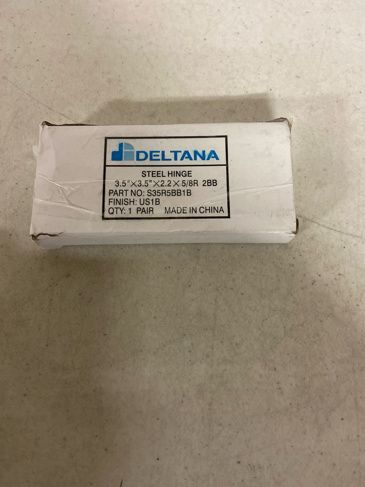 Deltana S35R5BB1B Commercial 3-1/2" x 3-1/2" Ball Bearing 5/8" Radius Corners Mortise Hinge - Pair - Black
