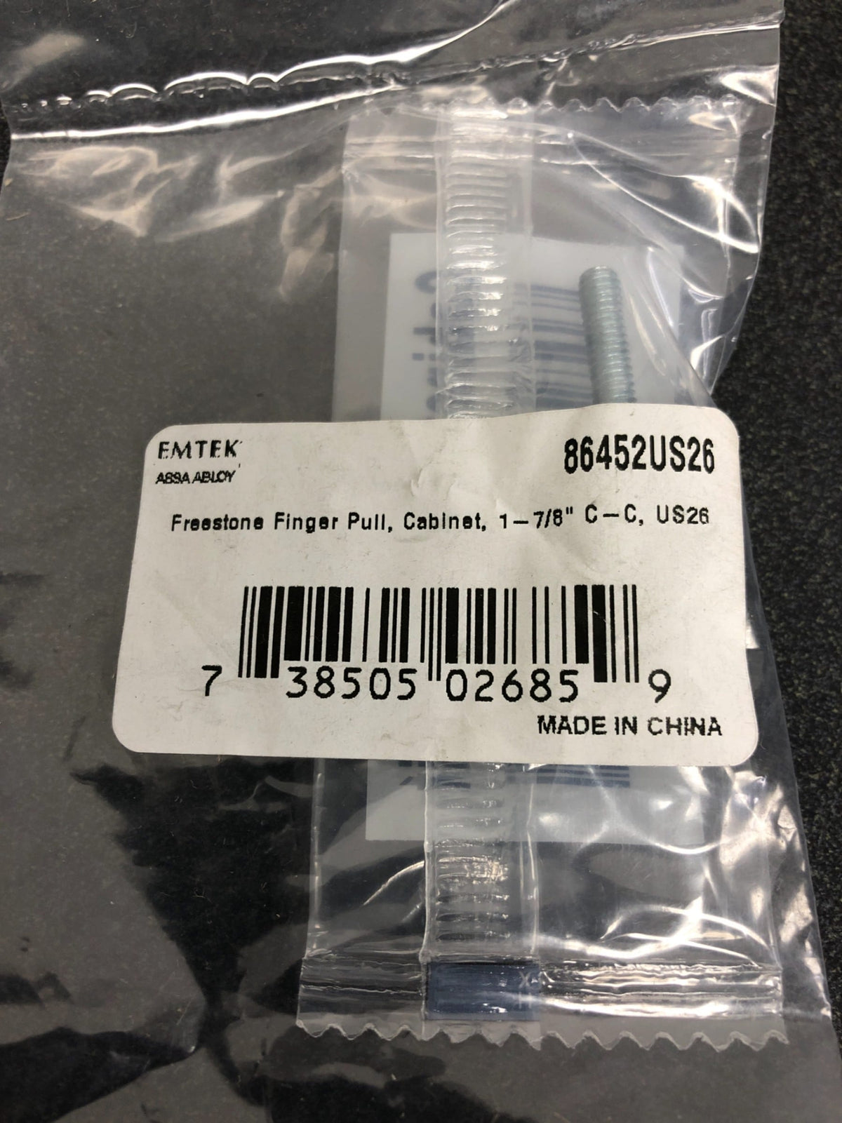 Emtek 86452US26 Freestone 1-7/8 Inch Designer Cabinet Knob - Polished Chrome