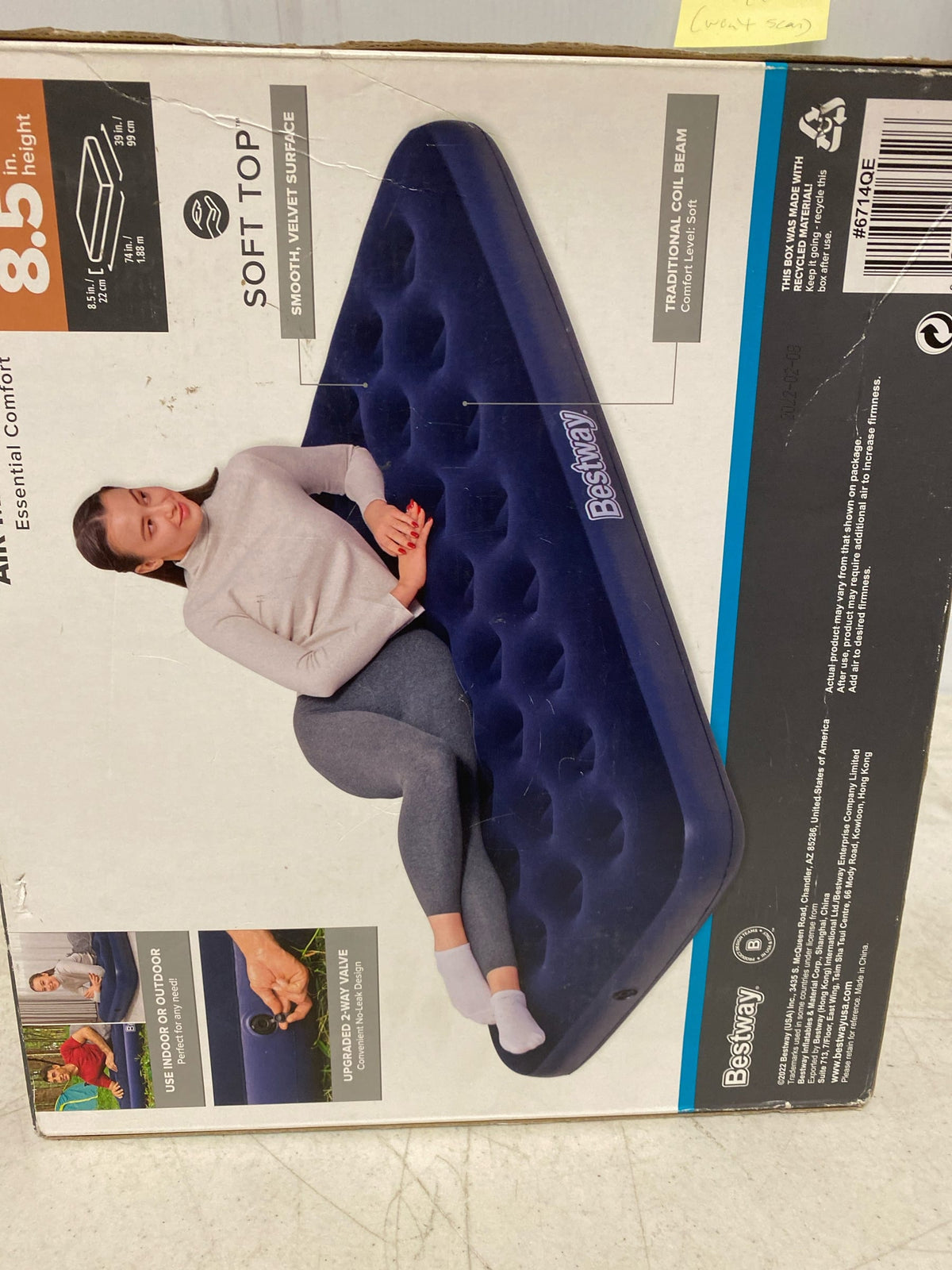 Bestway single high 8.5" air mattress - twin