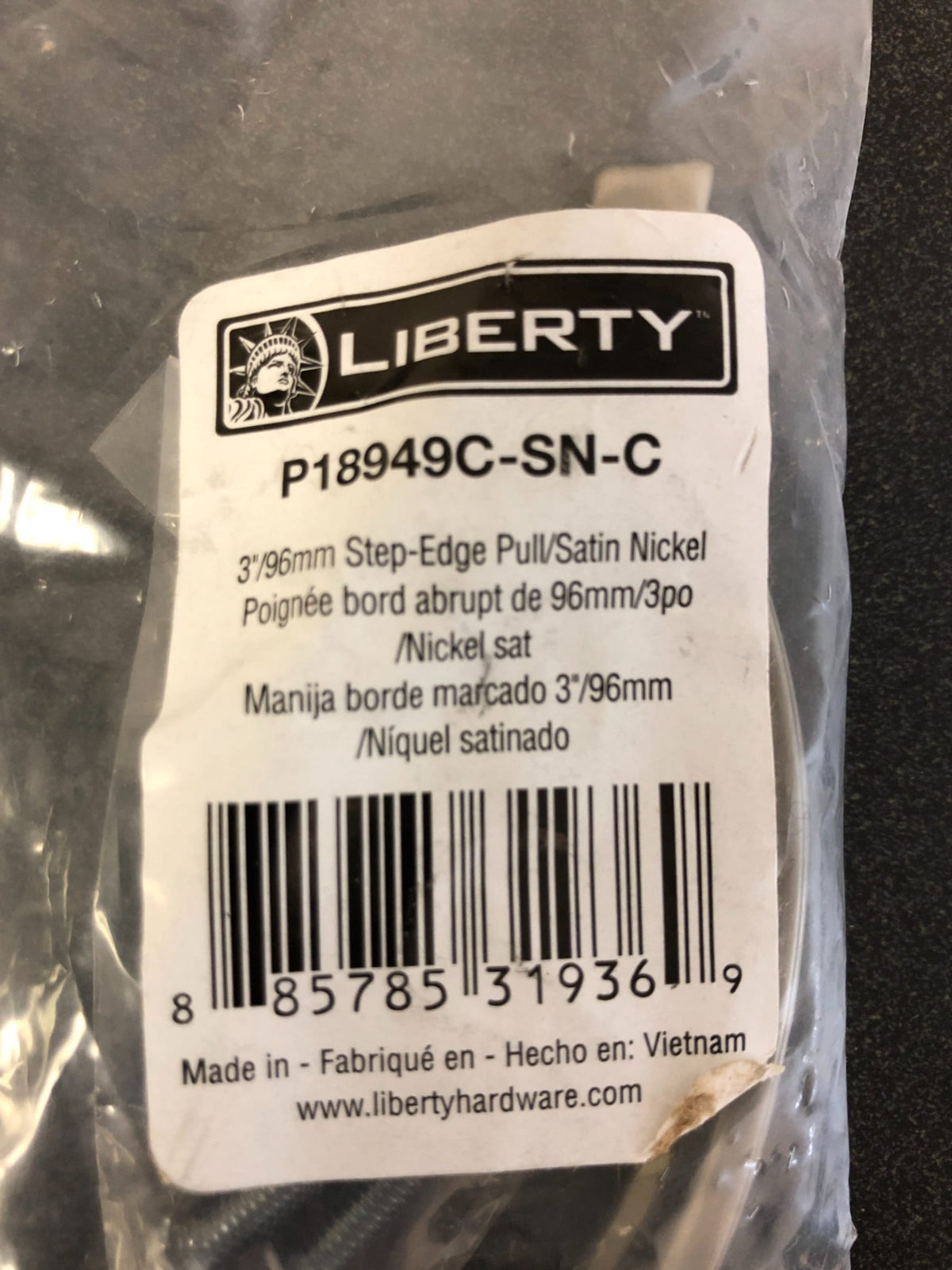 Liberty Hardware Step Edge 3-3/4 Inch Center to Center Handle Cabinet Pull