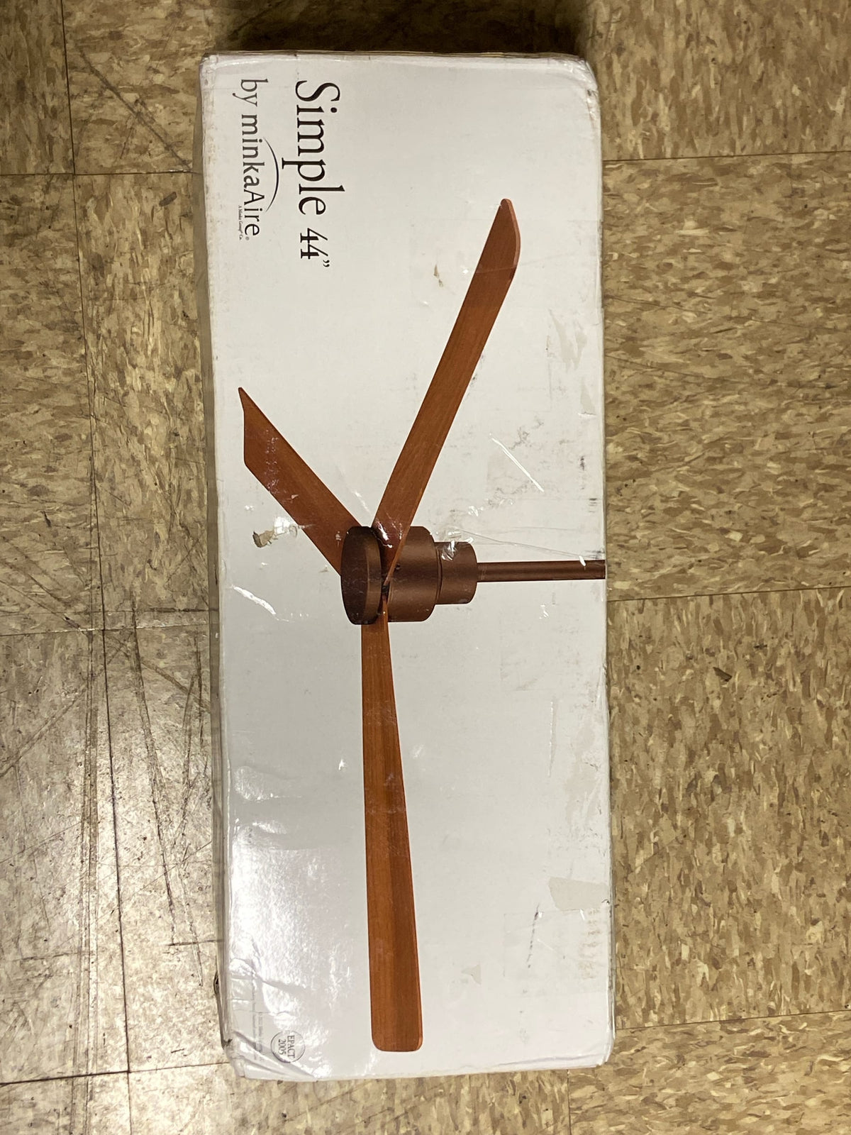 MinkaAire F786-WHF So Simple 44" 3 Blade Indoor / Outdoor Energy Star Ceiling Fan with Remote Included - Flat White