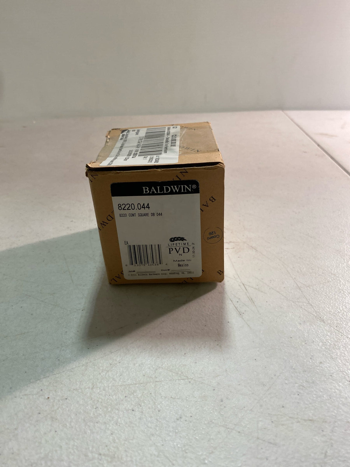 Baldwin 8220044 Contemporary Square Single Cylinder Deadbolt - PVD Satin Brass