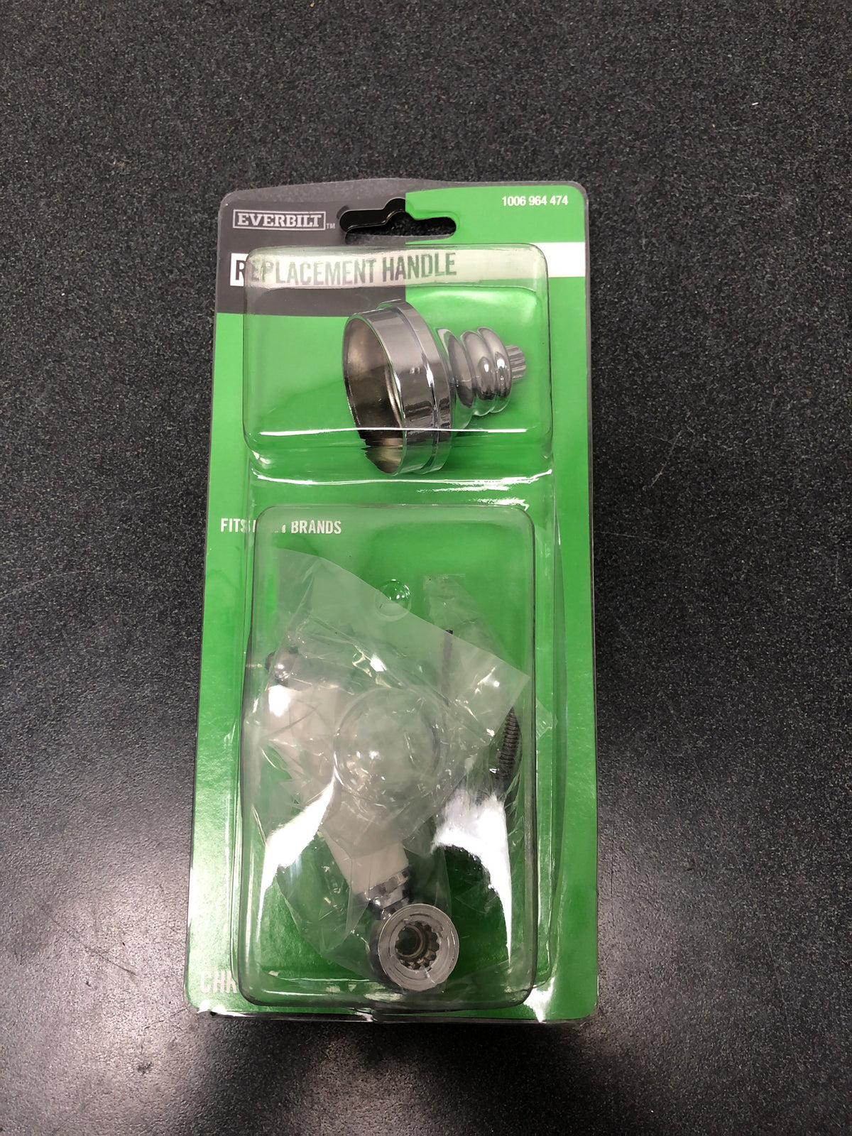 Everbilt 76176 Universal Faucet Handle with Lever Design in White with Chrome Trim