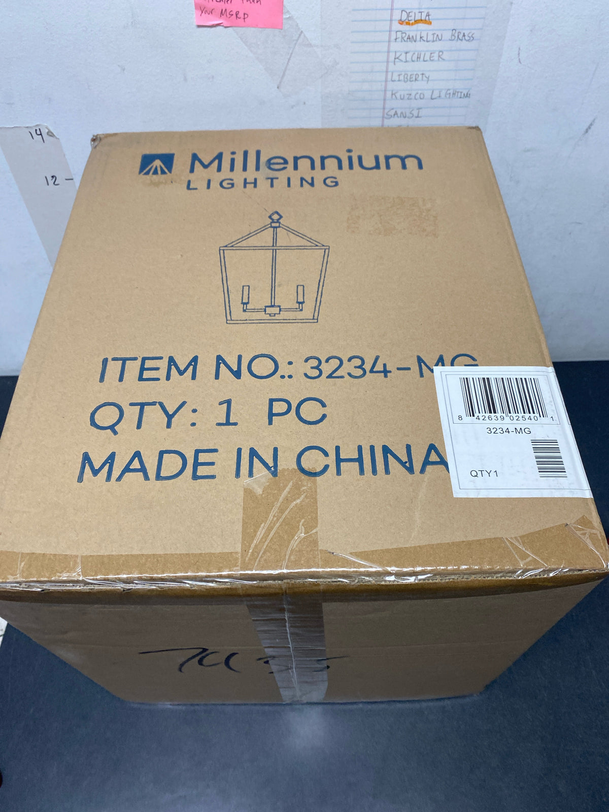 Millennium Lighting 3234-MG Ritner 4 Light 12" Wide Taper Candle Pendant - Modern Gold