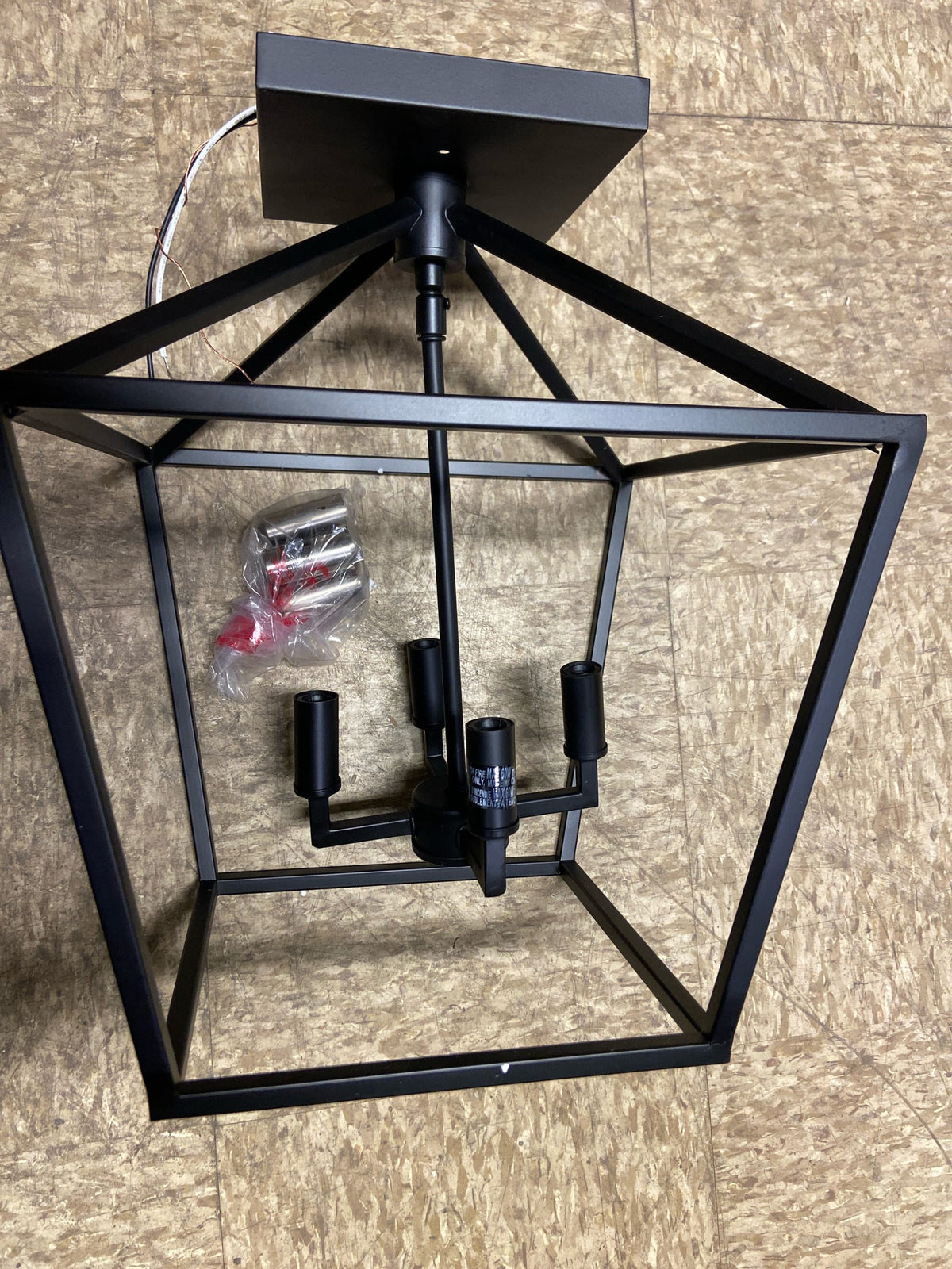 Millennium lighting 3334-MB 240-Watt 4-Light 12 in. Matte Black Semi-Flush Mount-Light
