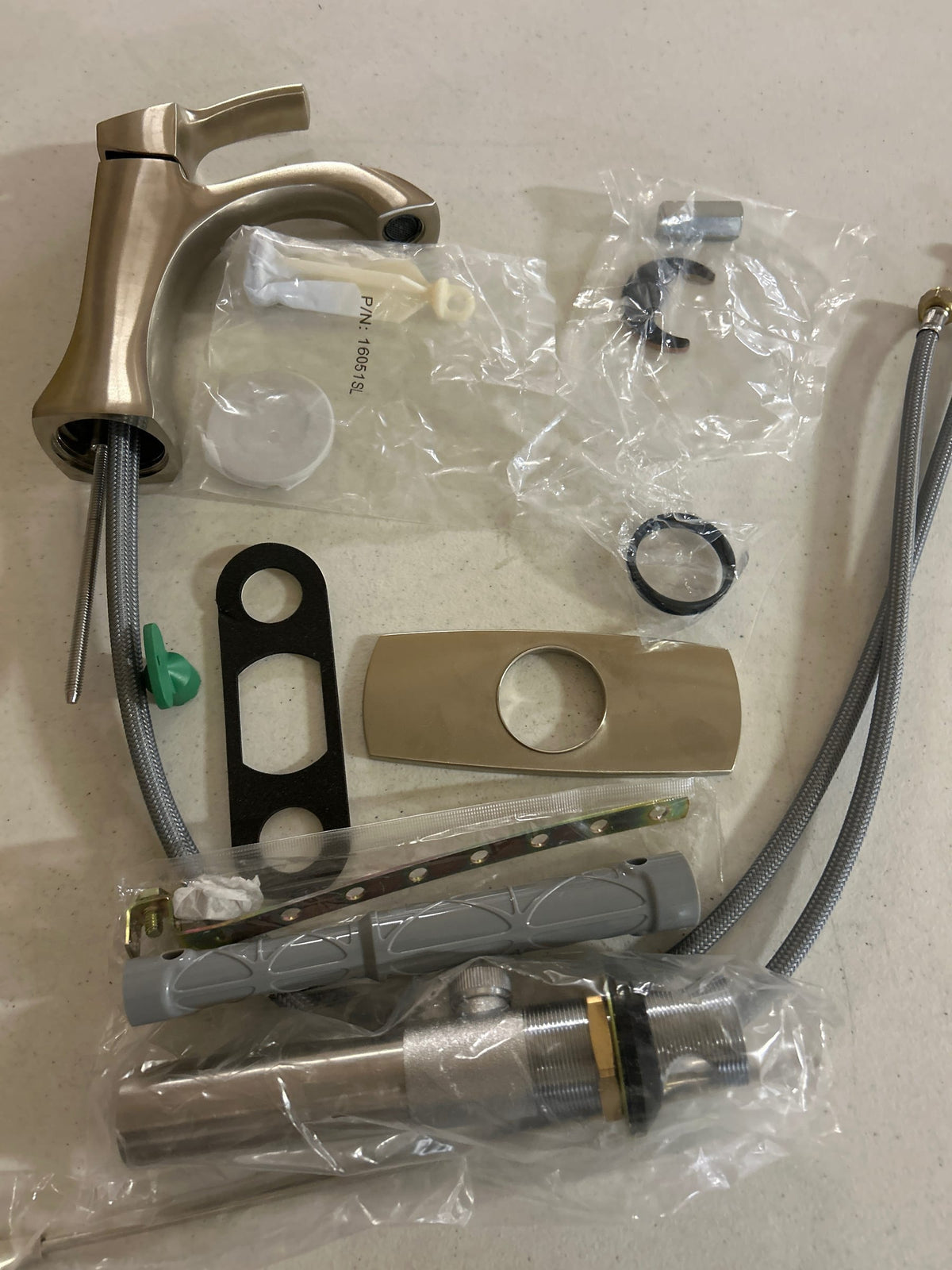Moen 6903BN Voss Single Handle Single Hole Bathroom Faucet - Valve Included - Brushed Nickel