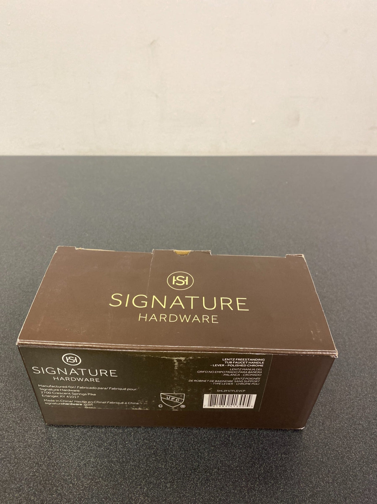 Signature Hardware Lentz Lever Handle in Polished Chrome