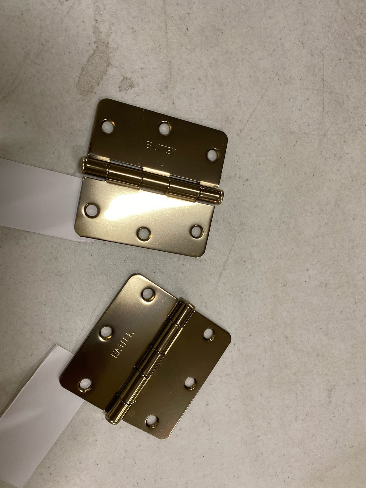 Emtek 91023MB 3.5" x 3.5" Plain Bearing 1/4" Radius Corners Mortise Hinge - Pair - Medium Bronze
