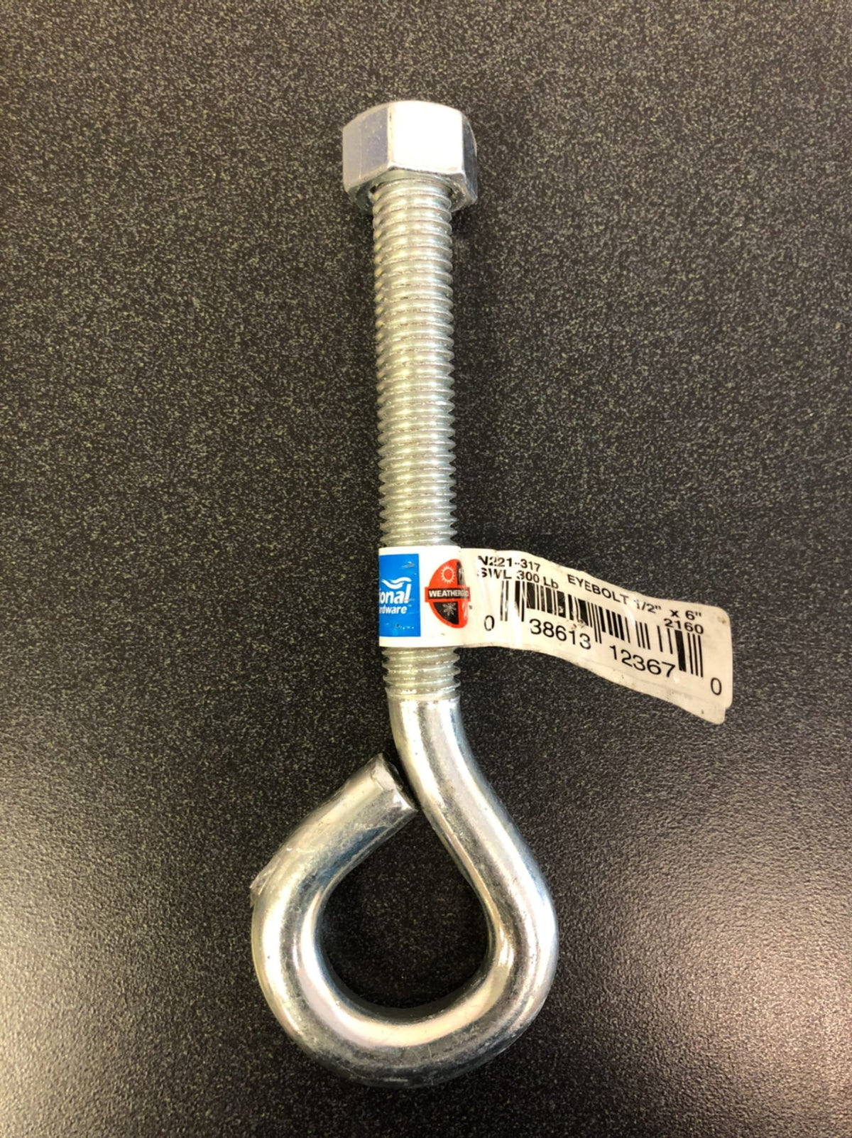 2160BC 1/2" x 6" Eye Bolt in Zinc