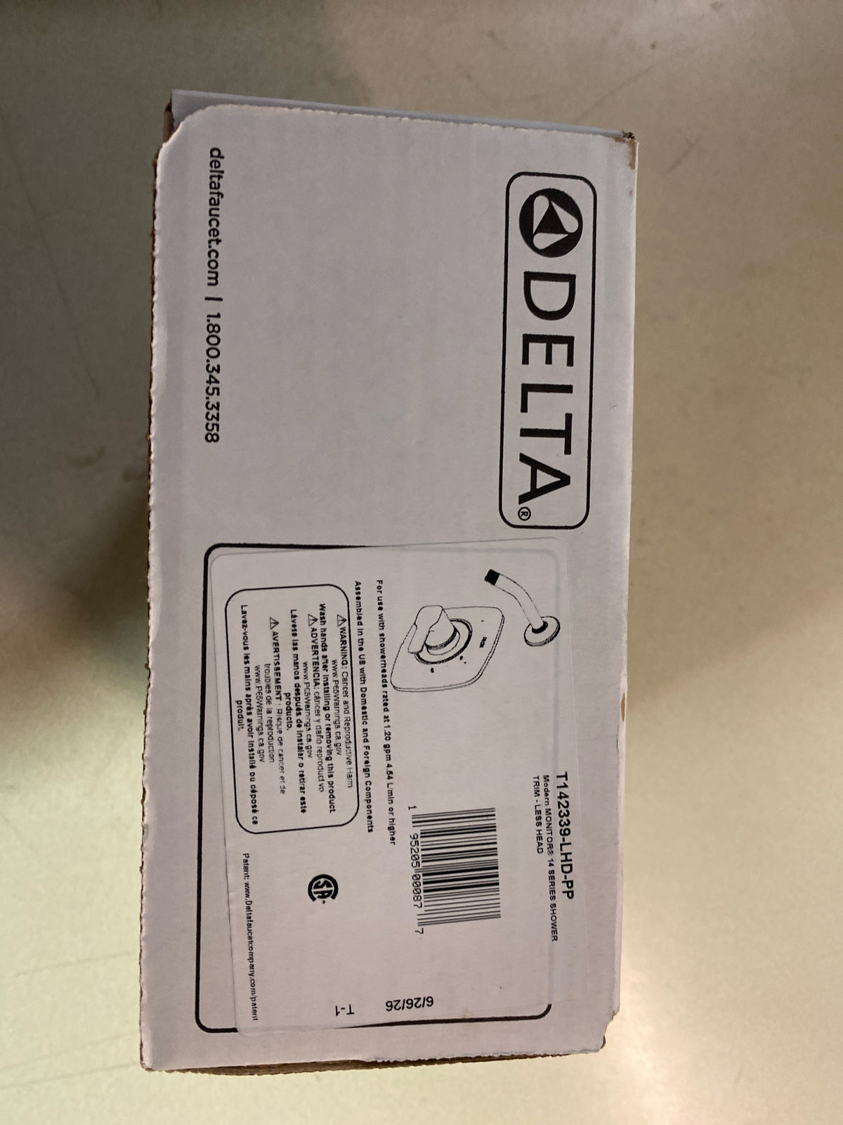 Delta T142339-LHD-PP Modern Shower Only Trim Package - Less Shower Head - Chrome