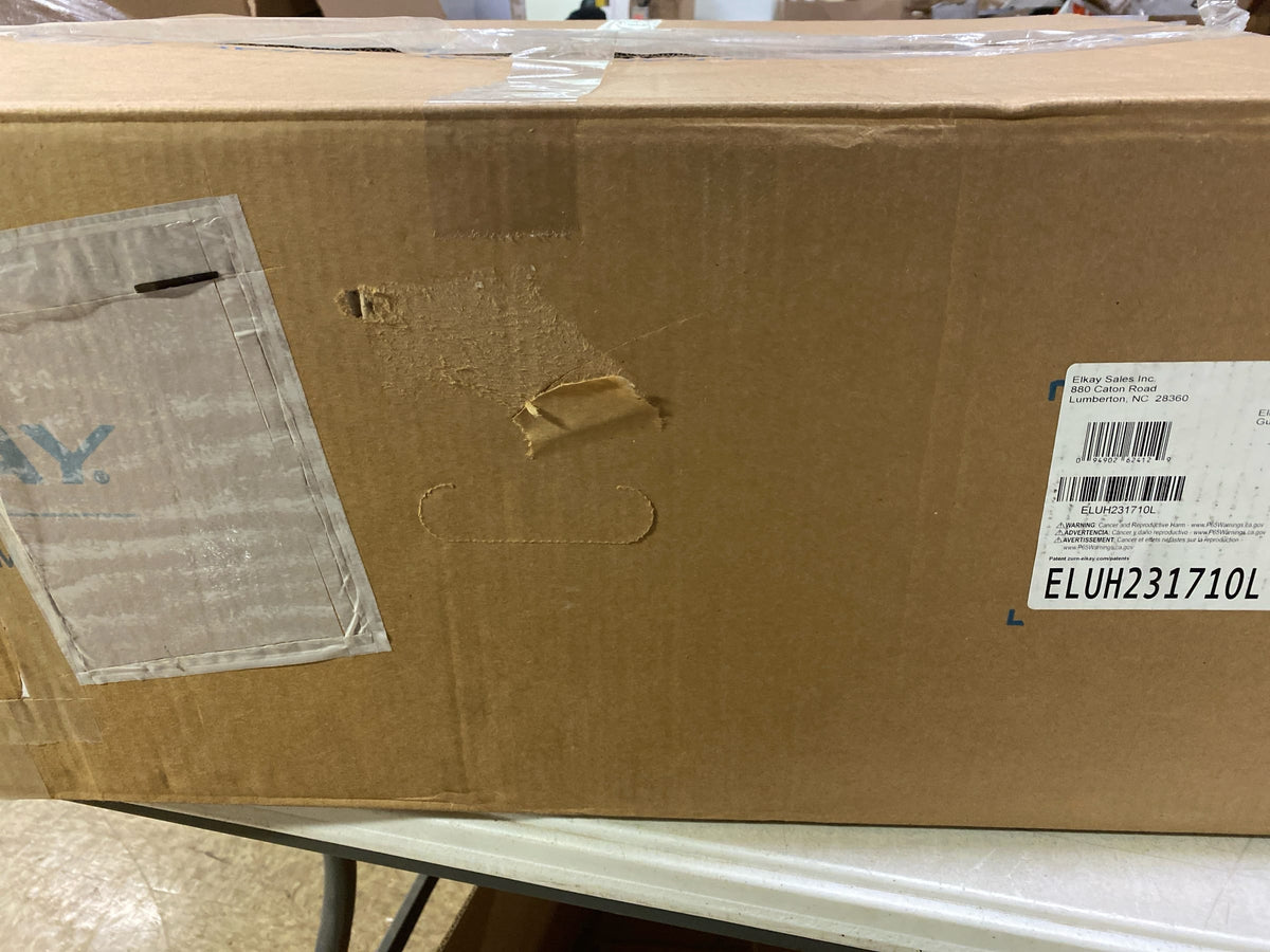 Elkay ELUH231710L Lustertone 25-1/2" Undermount Single Basin Stainless Steel Kitchen Sink - Stainless Steel Left Drain