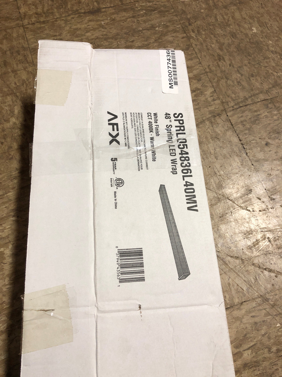 AFX SPRL054836L40MV Spring 48" Long LED Light Bar - 3600 Lumens, 4000K, 80 CRI - White