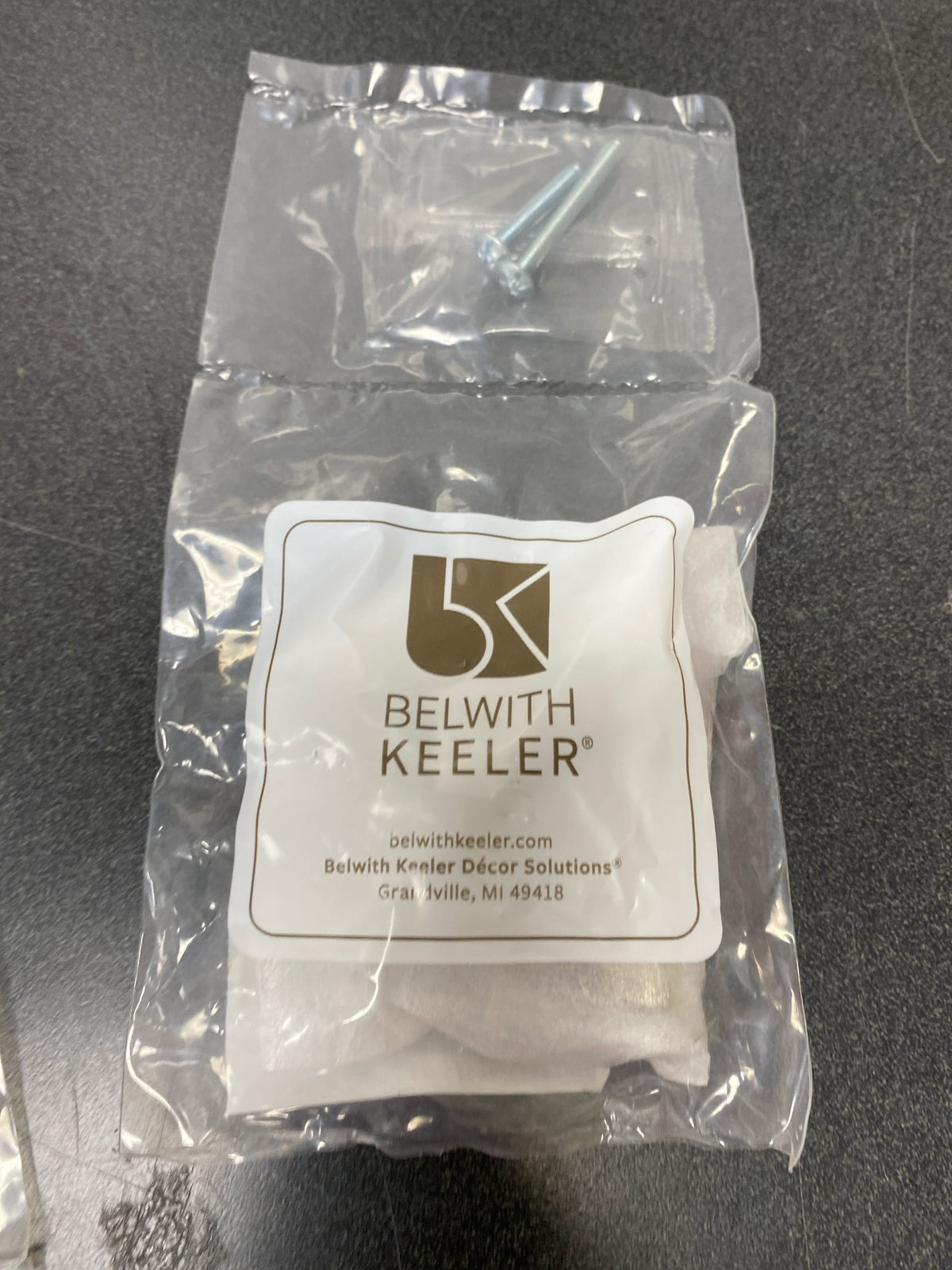 Belwith Keeler B077041MW-CBZ Firenze 2-1/2" Modern "T" Bar Italian Marble Glam Cabinet Knob / Drawer Knob - Champagne Bronze / White Marble