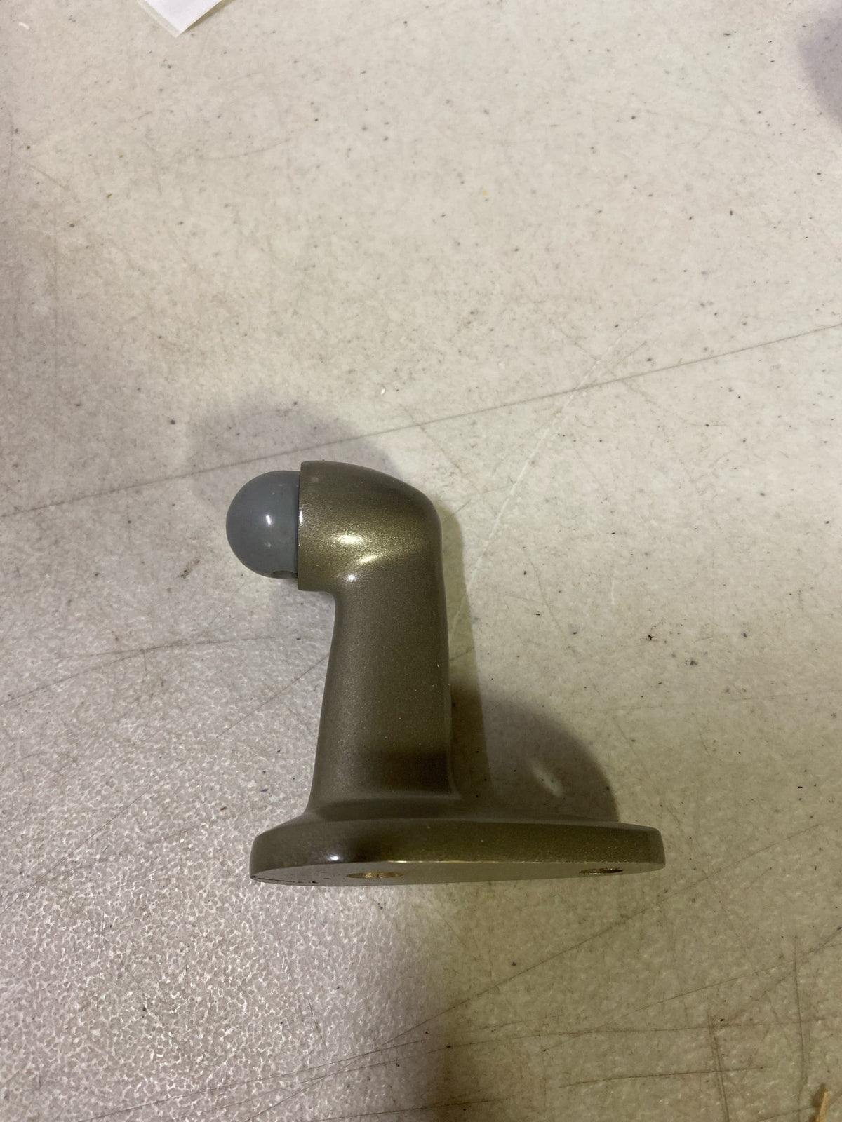 Emtek 2253UWB 2-7/8" Projection Goose Style Solid Brass Floor Mounted Door Stop - Tumbled White Bronze