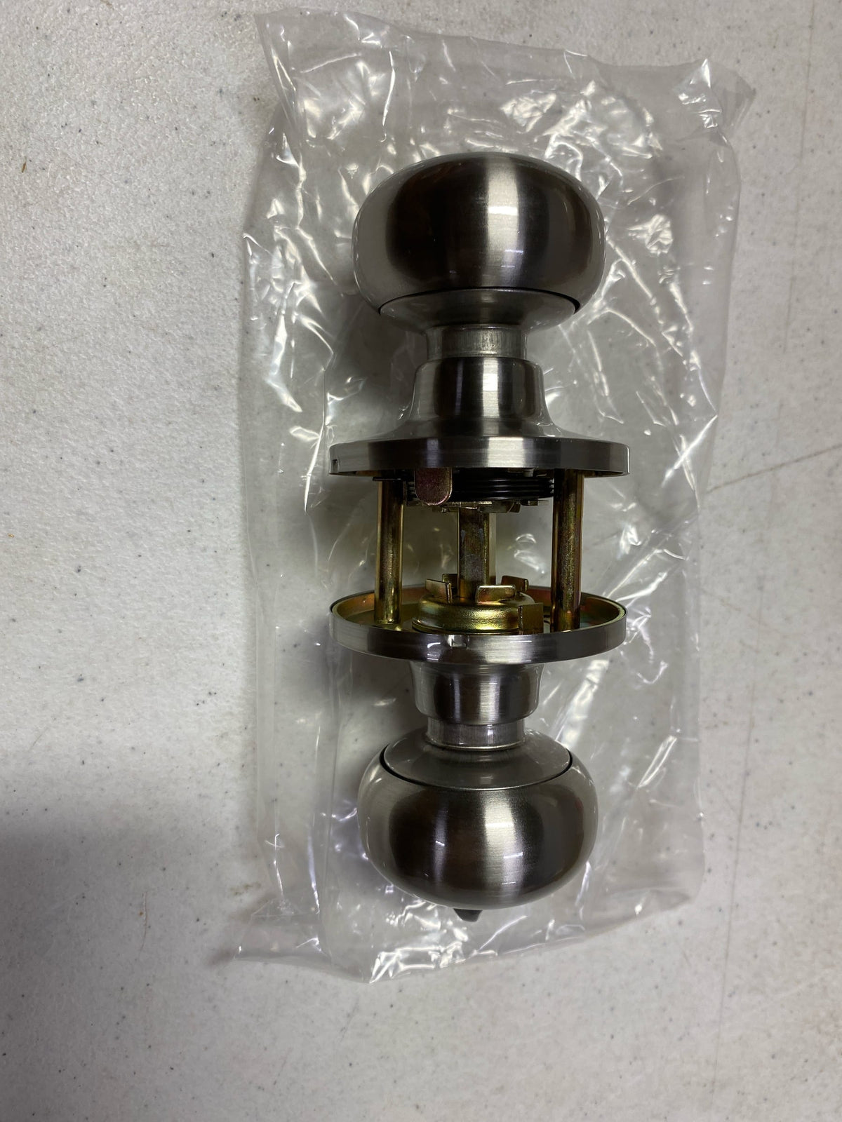 Miseno MLK2030SN Porter Flat Ball Single Cylinder Keyed Entry Door Knob Set with Deadbolt - Satin Nickel