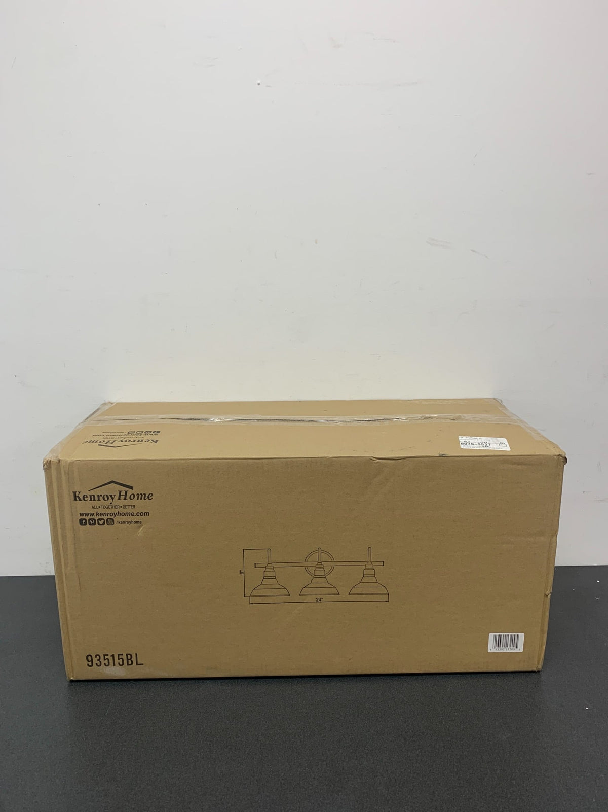 Kenroy Home 93515BL Dale 3 Light 24" Wide Bathroom Vanity Light - Black