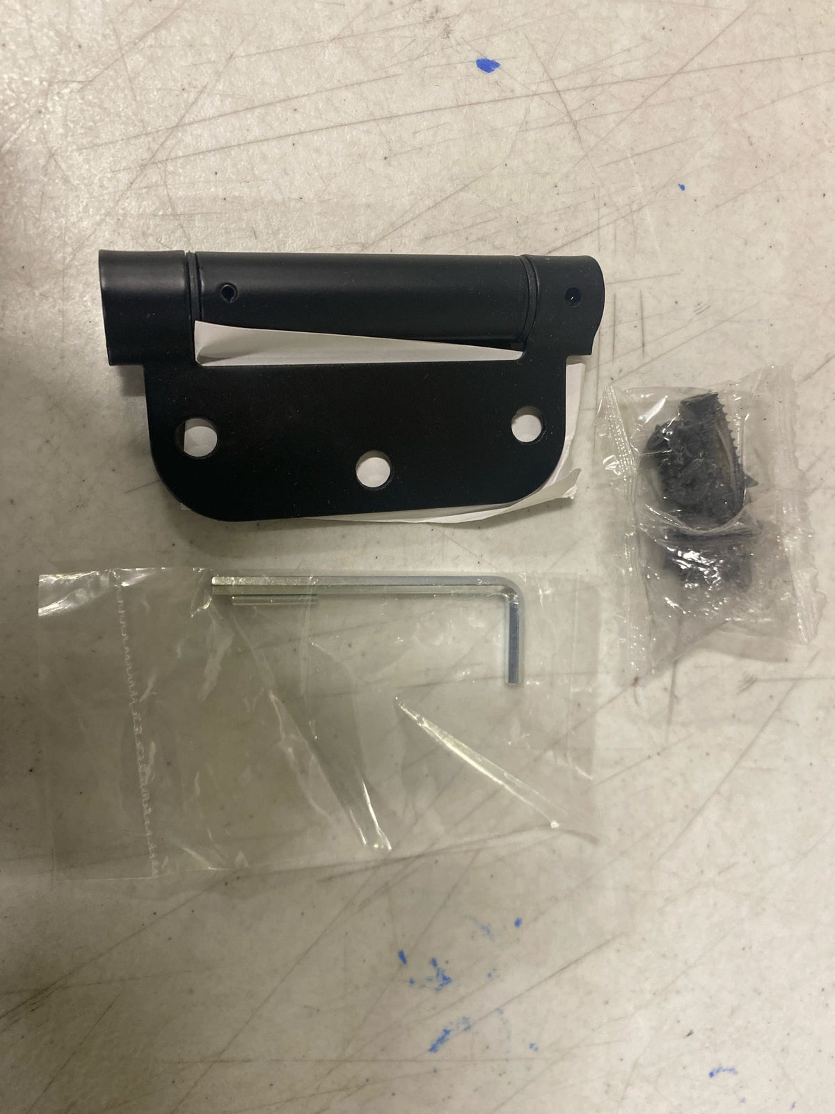 Emtek 95024 4" x 4" Spring Mortise Hinge with 1/4" Radius Corners - Pair, Flat Black
