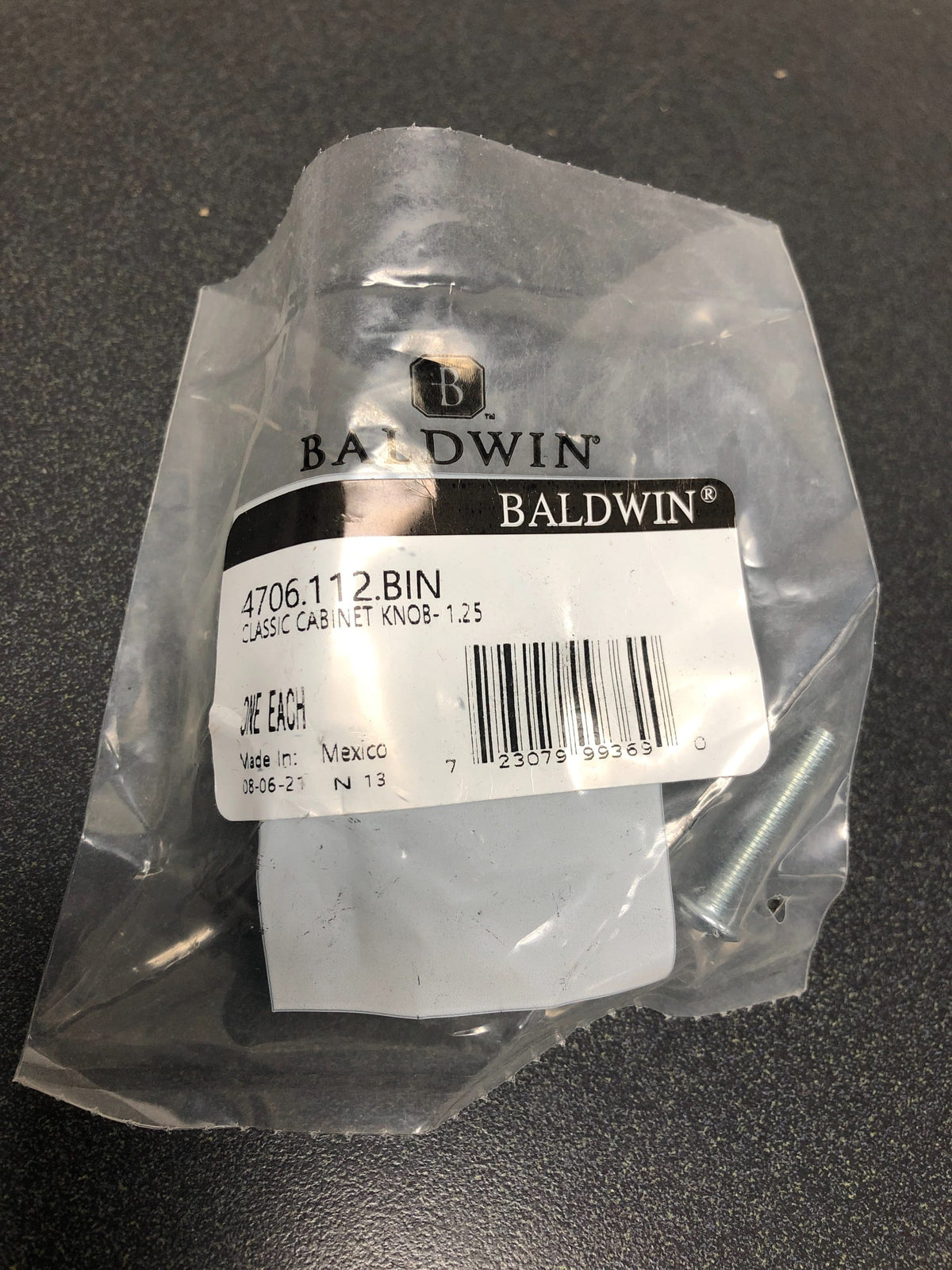 Baldwin 4706.112.BIN Classic 1-1/4 in. Venetian Bronze Round Cabinet Knob
