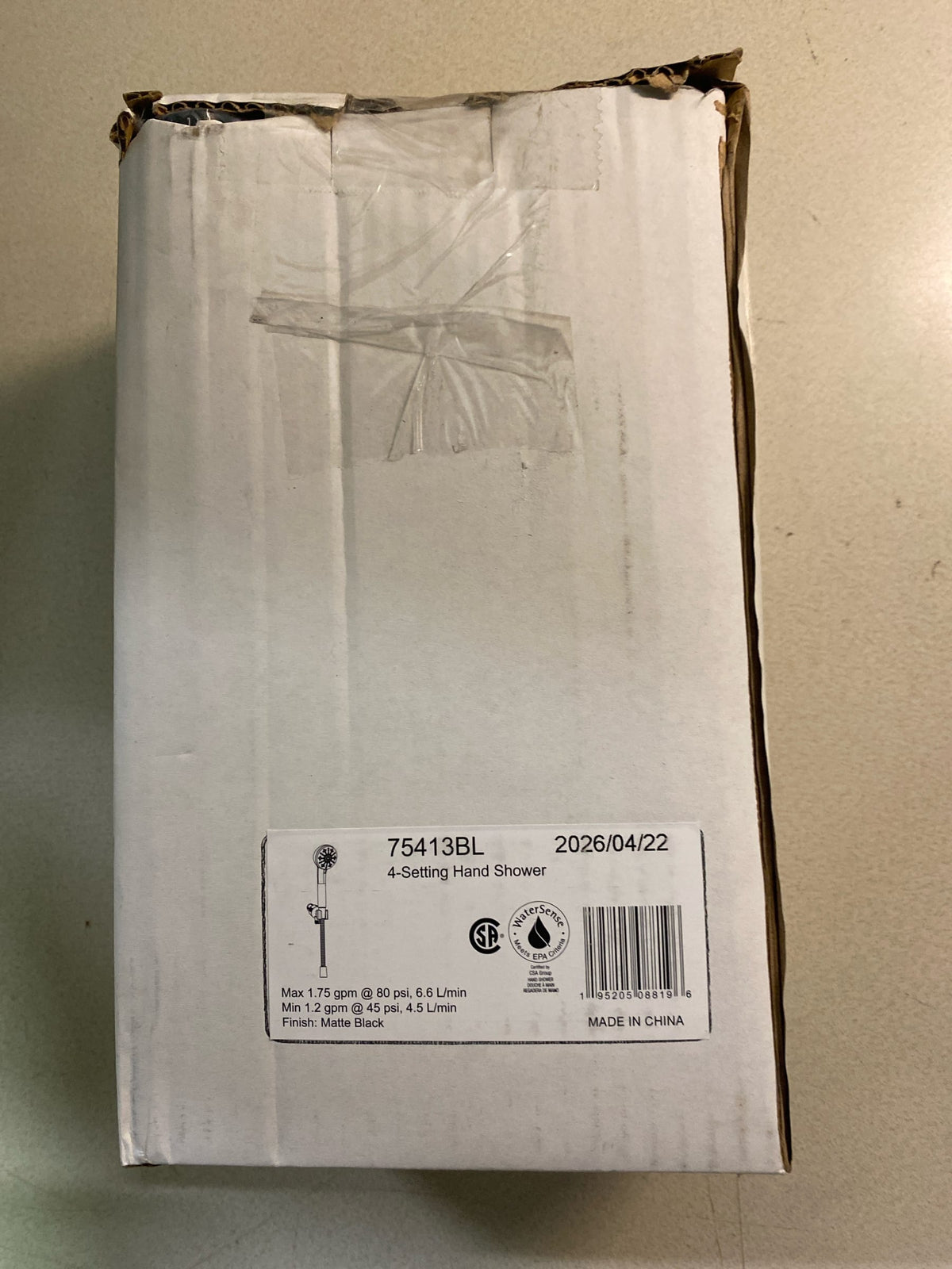 Delta 75413BL Universal Showering Components 1.75 GPM Multi Function Hand Shower - Includes Hose and Shower Arm Mount - Matte Black