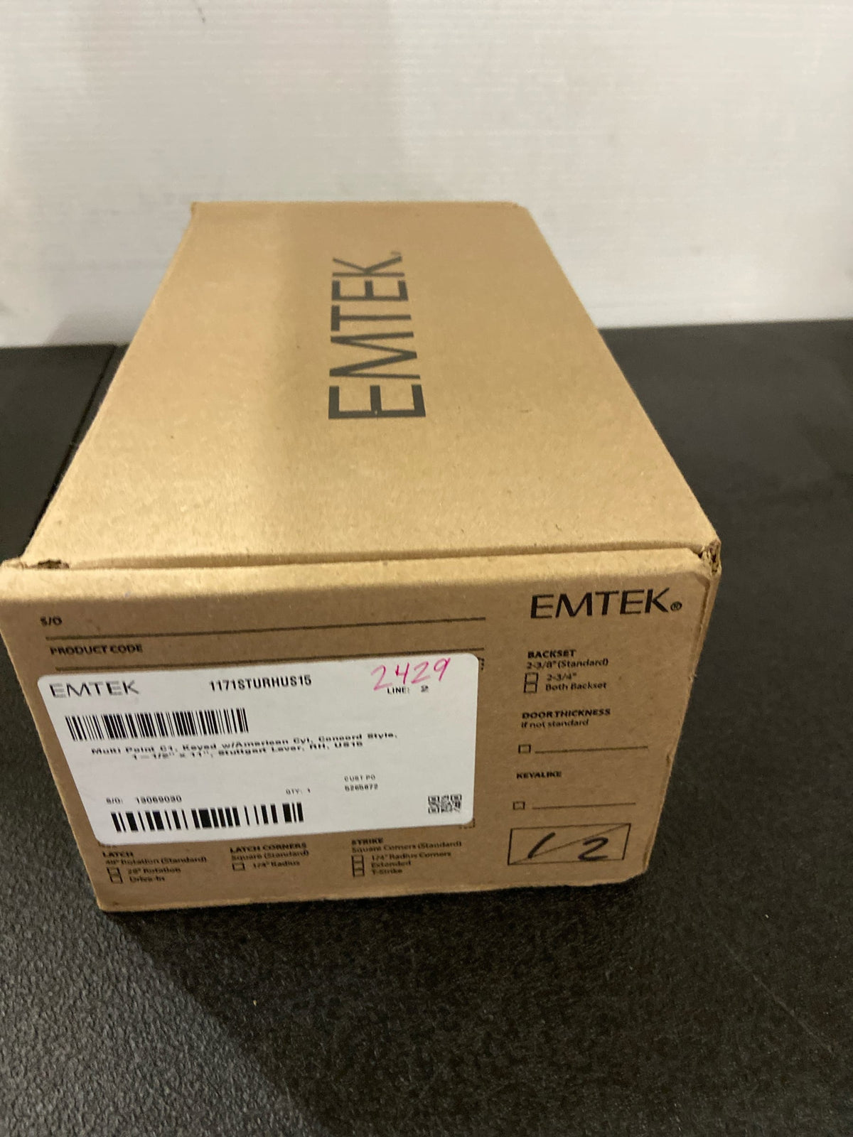 Emtek Satin Nickel Multipoint, Stuttgart Lever 1171STUUS15RH