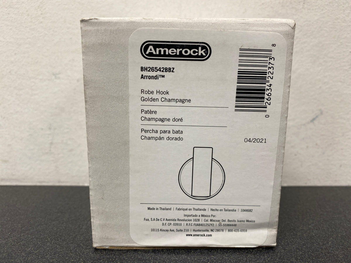 Amerock BH26542BBZ Arrondi Single Robe Hook - Golden Champagne / Brushed Bronze