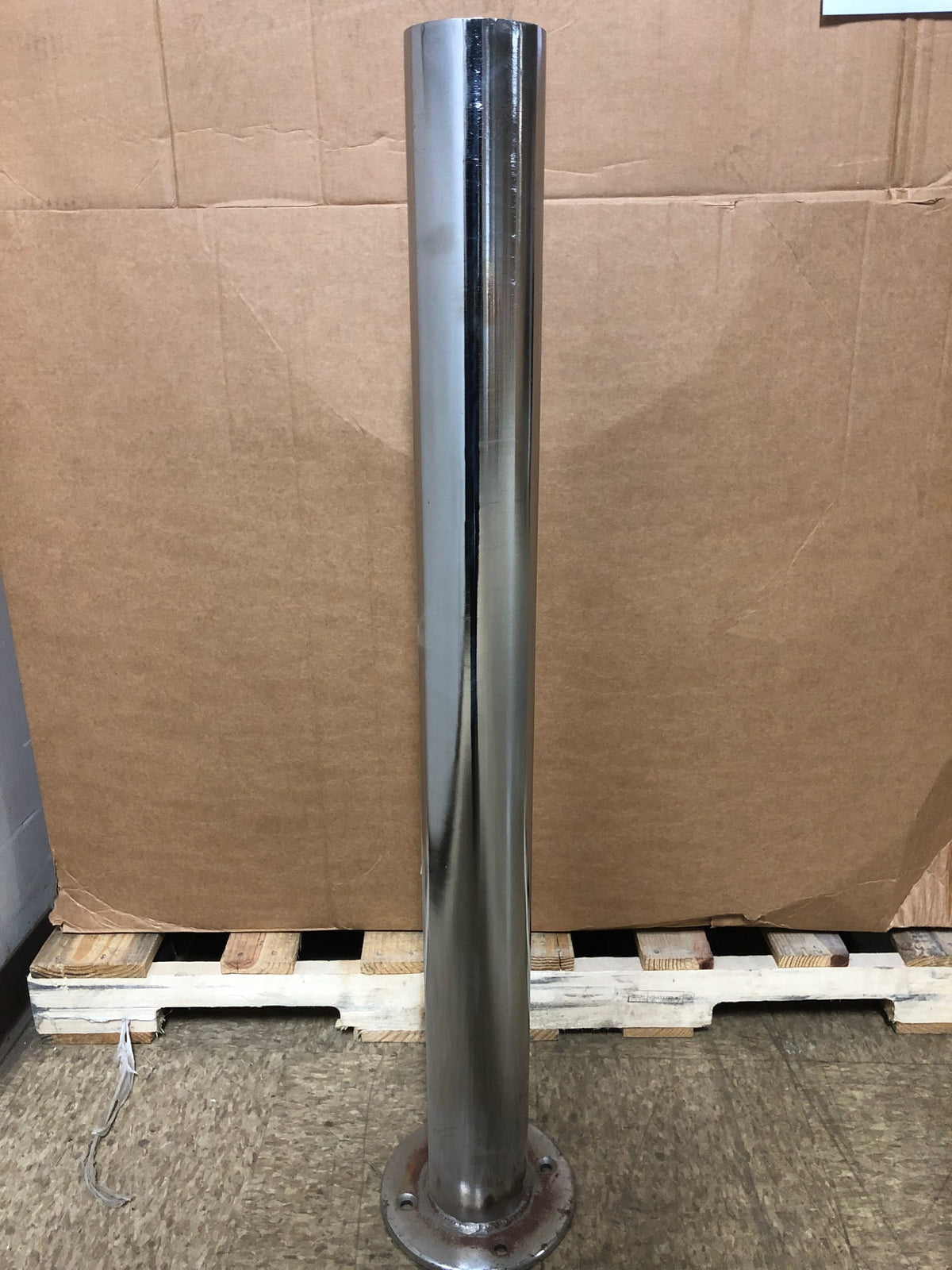 Vestil CBOL-42-4 Steel Chrome Plated Safety Bollard 42-1/8 In. x 4 In. Silver