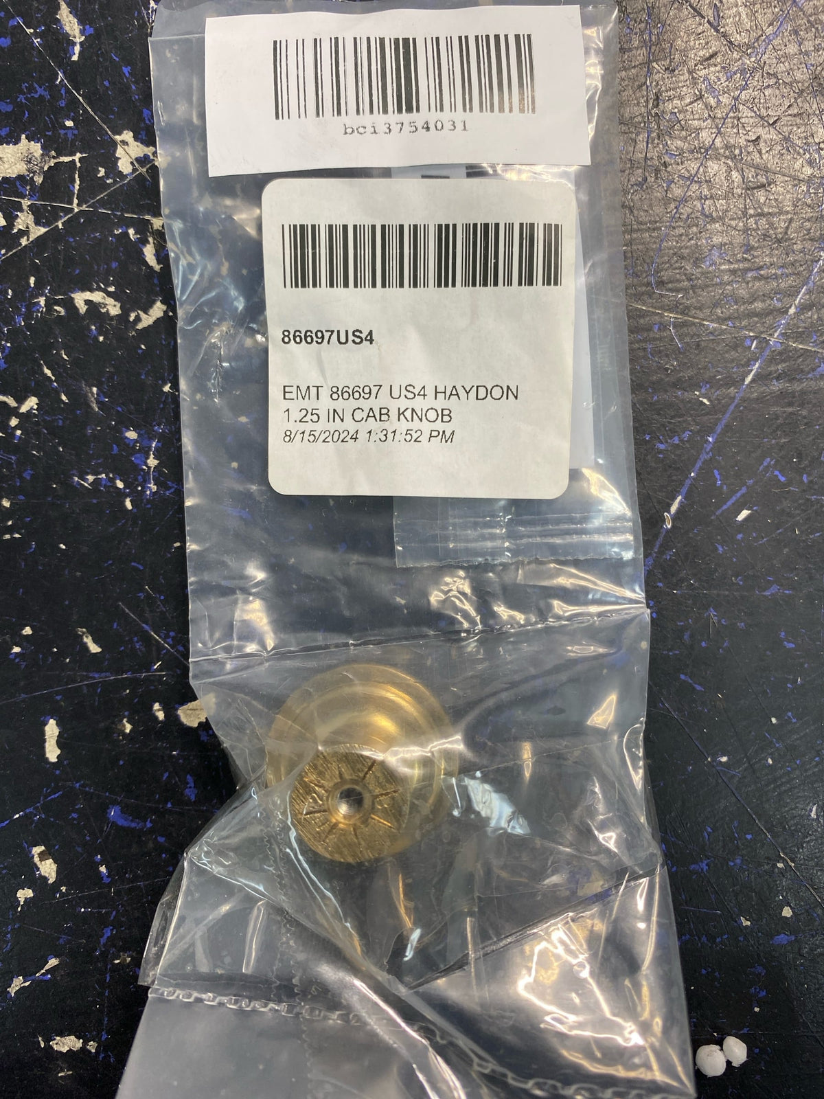 Emtek 86697US4 Haydon 1-1/4 Inch Mushroom Cabinet Knob from the Industrial Modern Collection - Satin Brass