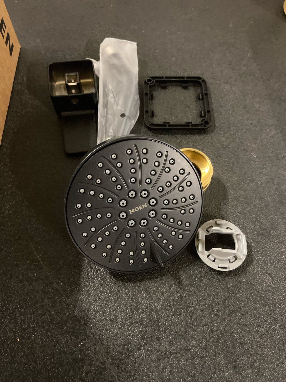 Moen UT2572EPBL Iver Shower Only Trim Package with 1.75 GPM Modern Single Function Shower Head - Matte Black