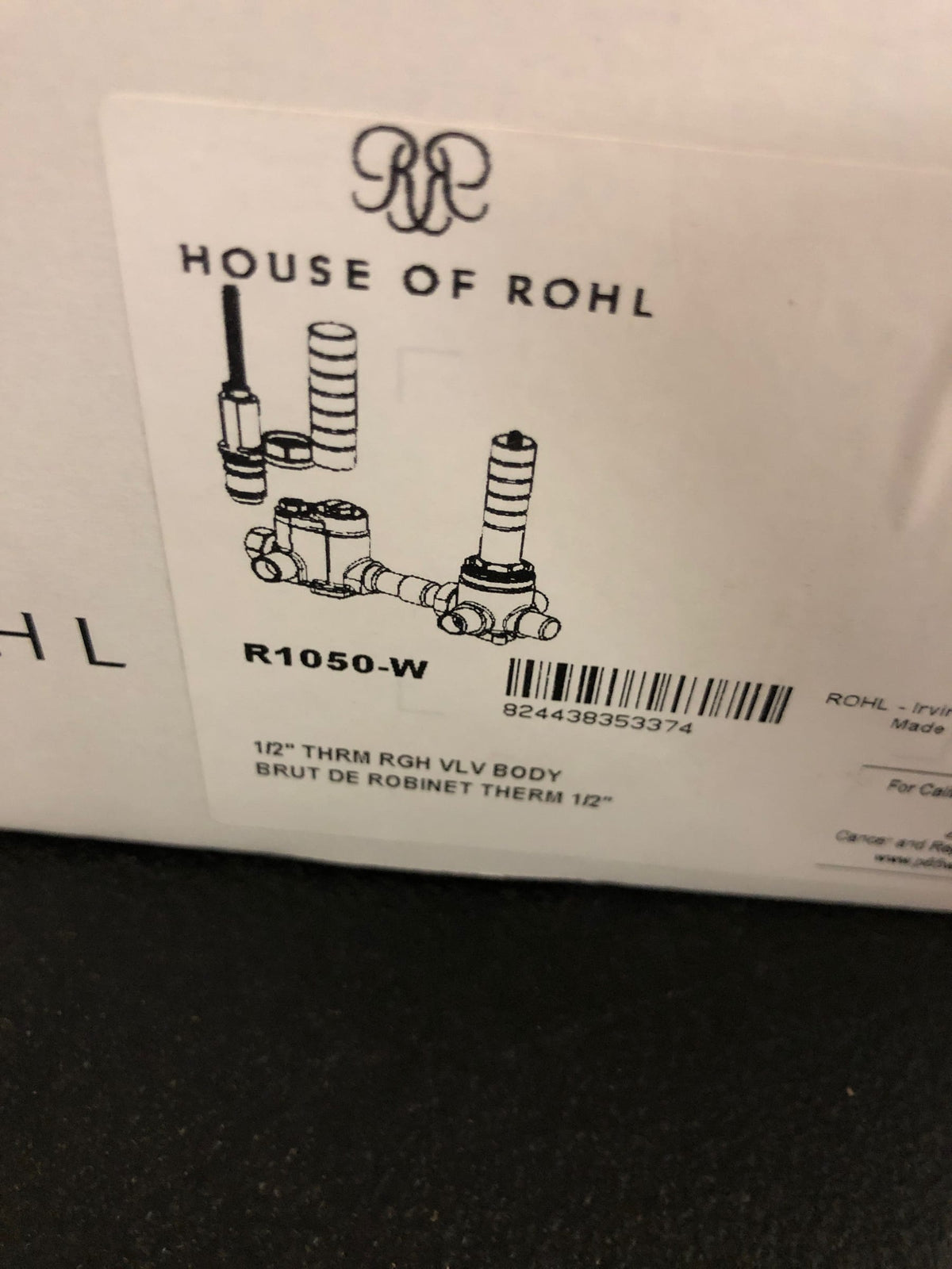Rohl R1055BD 1/2" Thermostatic Shower Rough-In Valve with Volume Control and Diverter with Three Dedicated Functions, Two Shared Functions - N/A
