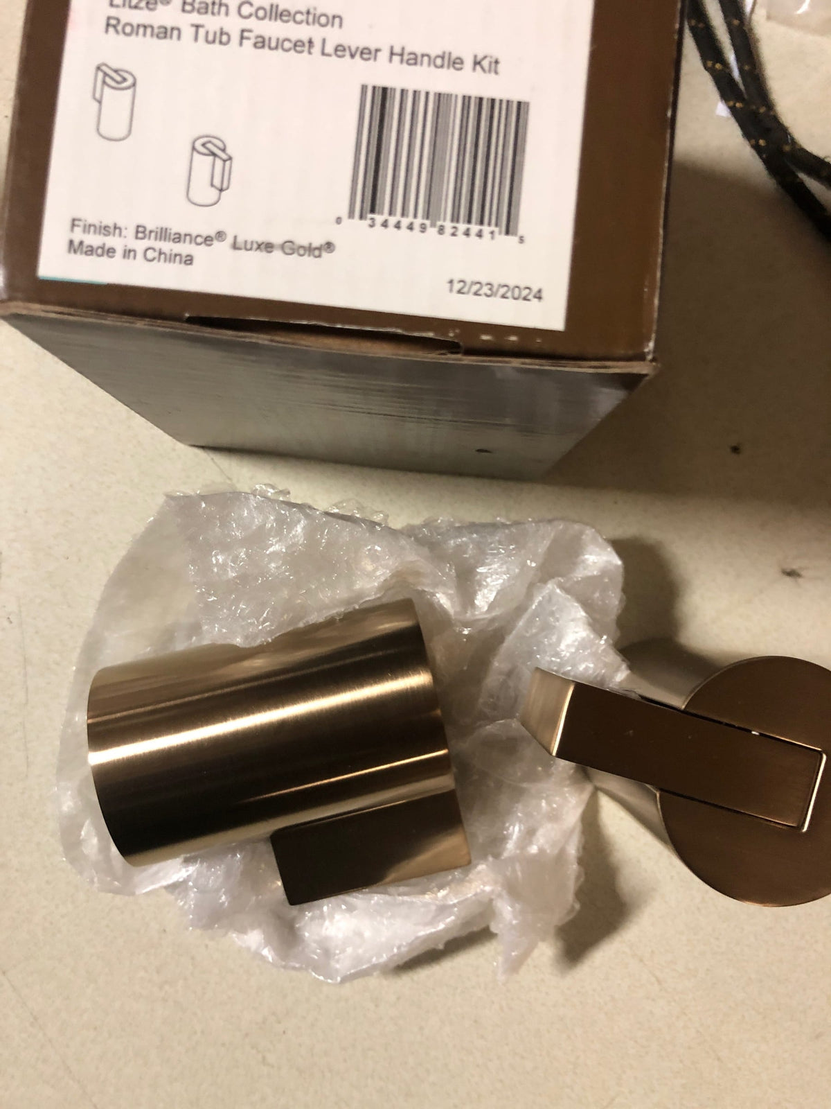 Brizo HL632-GL Litze Lever Handles for Roman Tub Faucet - Luxe Gold