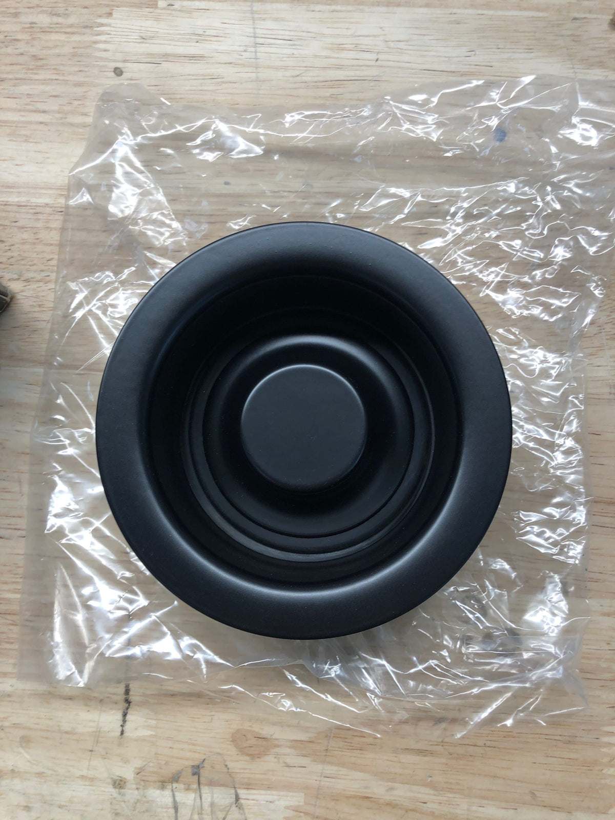 Signature Hardware SH162MB 3-1/2" Brass Kitchen Garbage Disposal Flange and Stopper - Matte Black