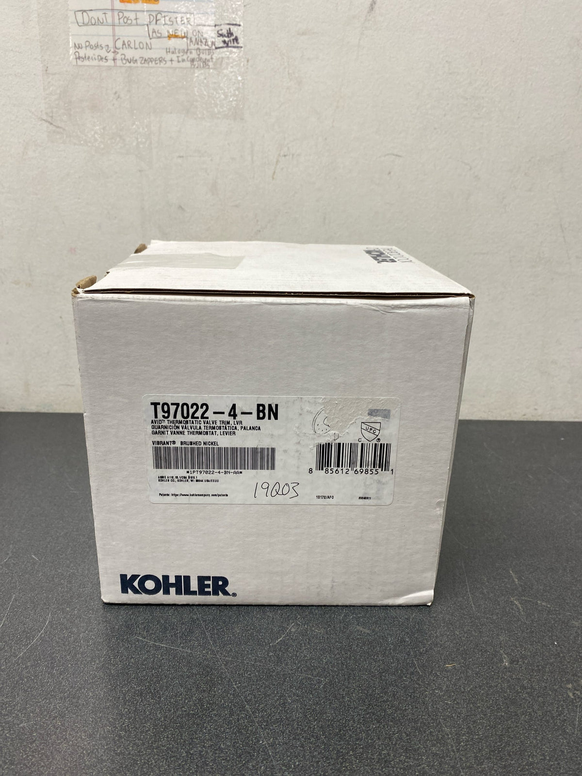 Kohler K-T97022-4-BN Avid Thermostatic Valve Trim Only with Single Lever Handle - Less Rough In - Vibrant Brushed Nickel
