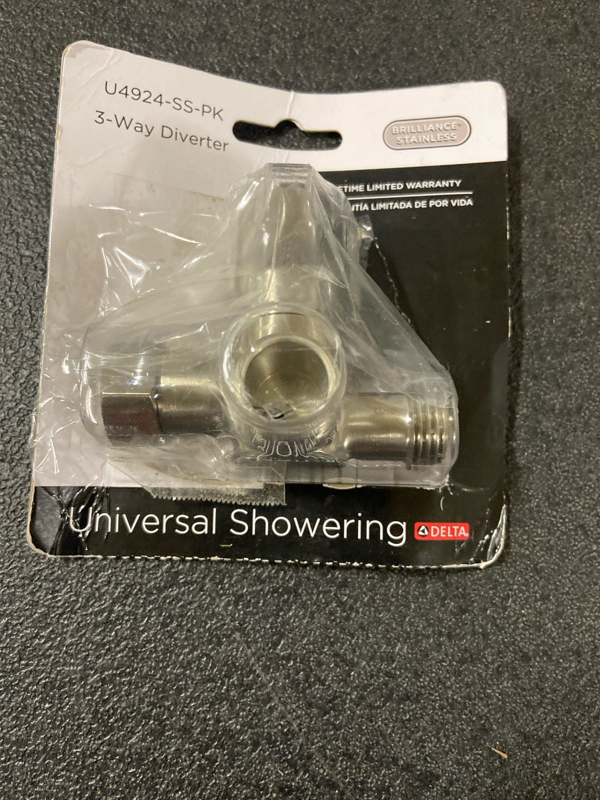 Delta U4924-SS-PK Universal Showering 3-Way Diverter - Stainless
