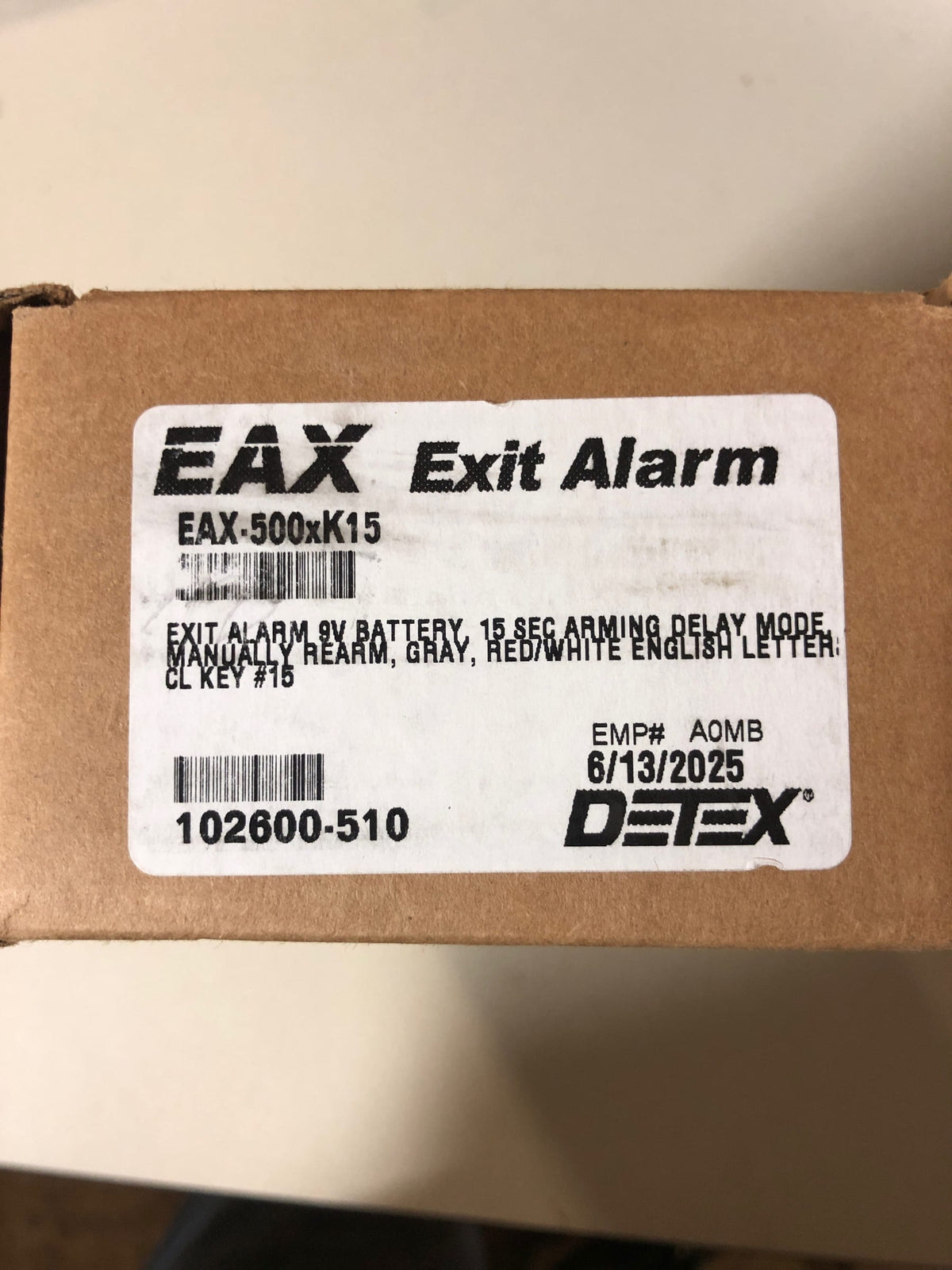 DETEX CORPORATION Emergency Exit Alarm EAX-500