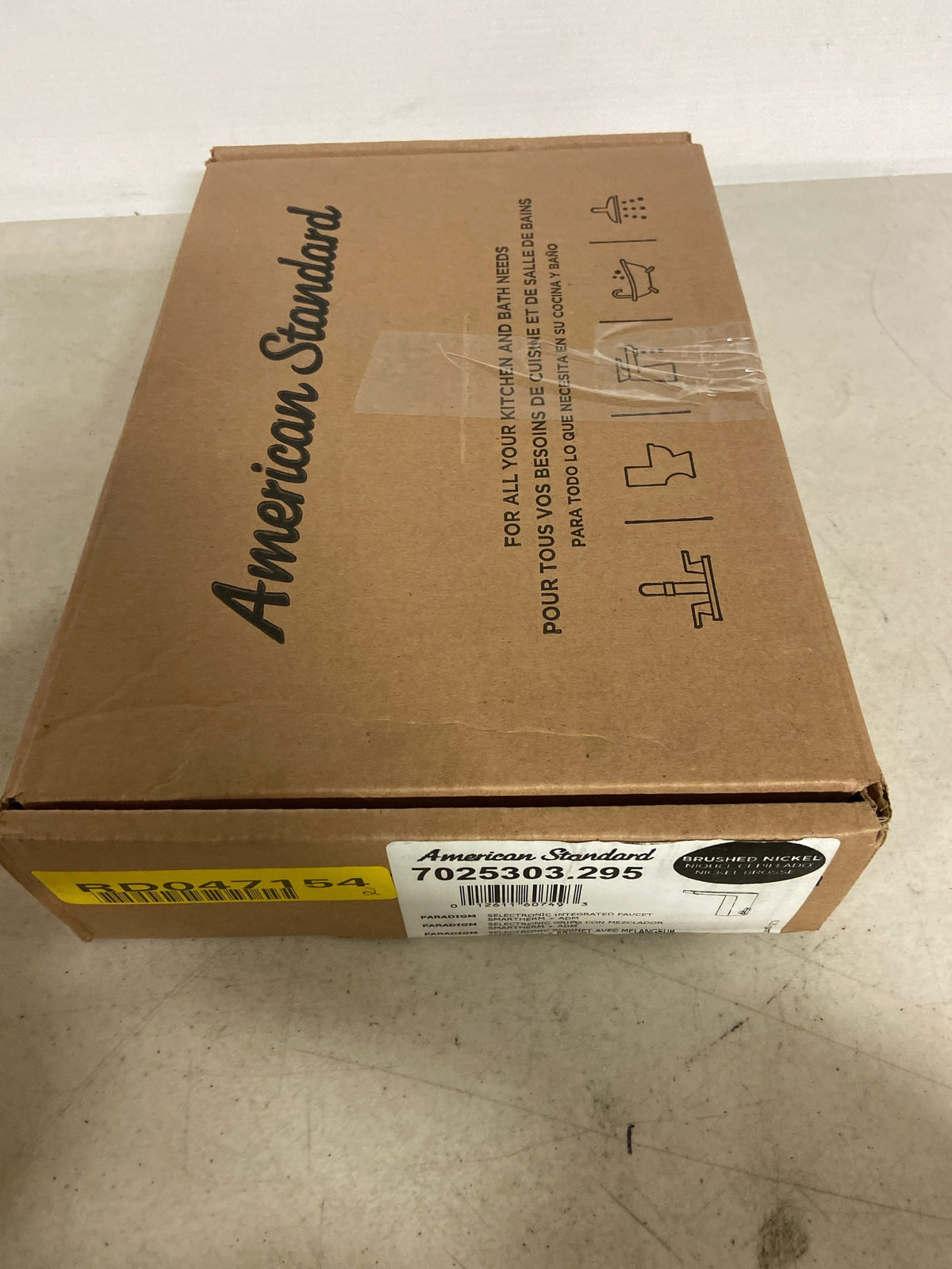 American Standard 7025303.295 Paradigm Selectronic Integrated Faucet with SmarTherm, Battery-Powered, 0.35 gpm, Brushed Nickel