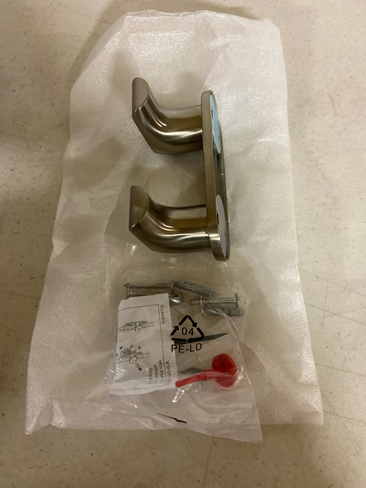Kohler 97500-BN Avid double robe hook